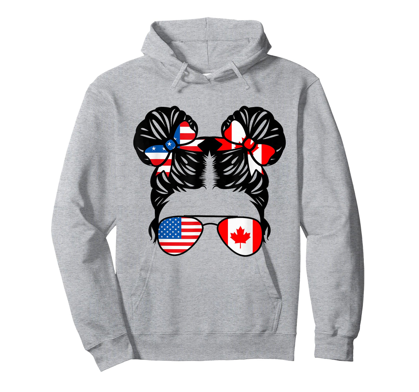 Half American Half Canadian Girl USA Canada Flag Patriot T-Shirt