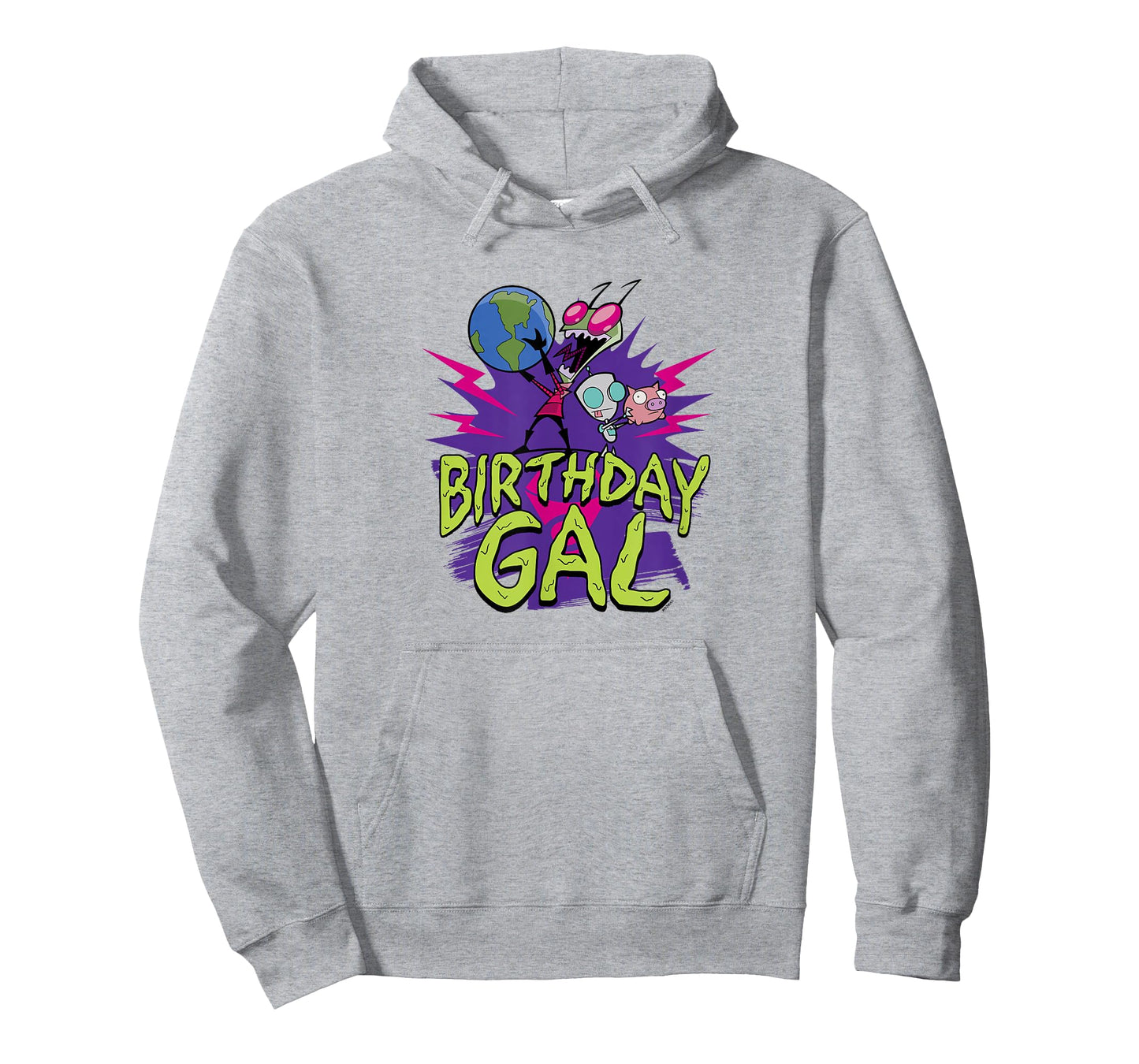 Invader Zim Birthday Gal Zim & Gir Dominating the World Logo T-Shirt