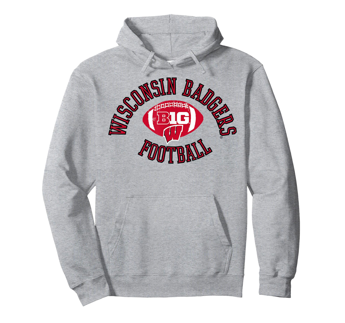 Wisconsin Badgers Big 10 Football Huddle Gray T-Shirt