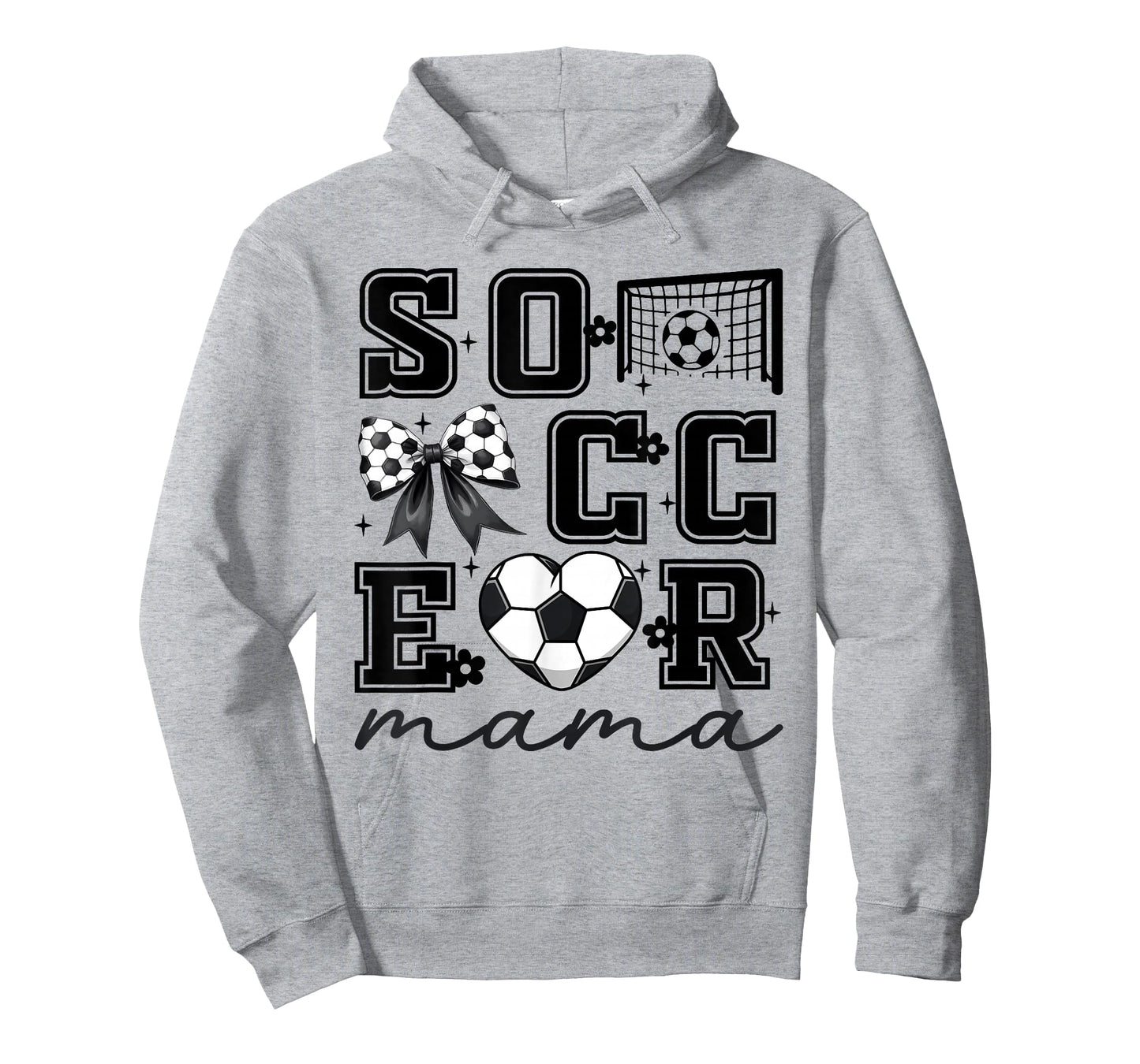 Soccer Mama Coquette Bow Funny Soccer Cheer Mama T-Shirt