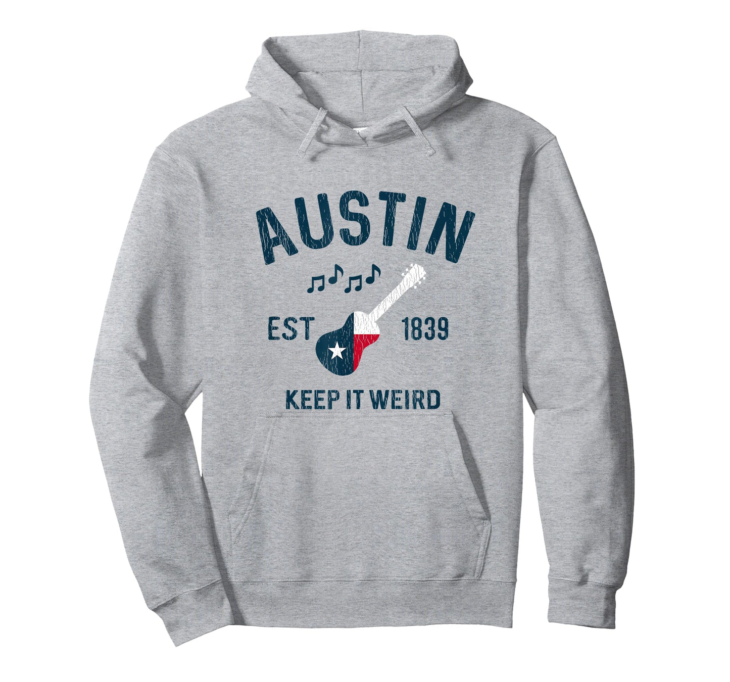 Vintage Austin Texas Guitar Keep It Weird Austin T-Shirt