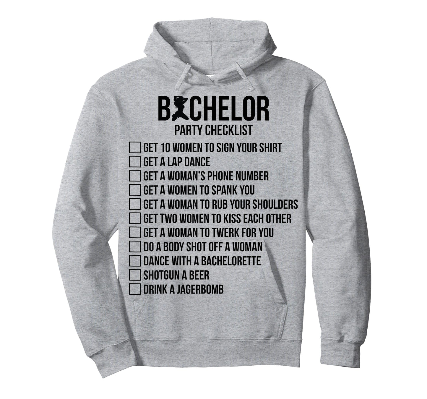 Groomsmen Groom Squat Men Bachelor Supplies Party Checklist T-Shirt
