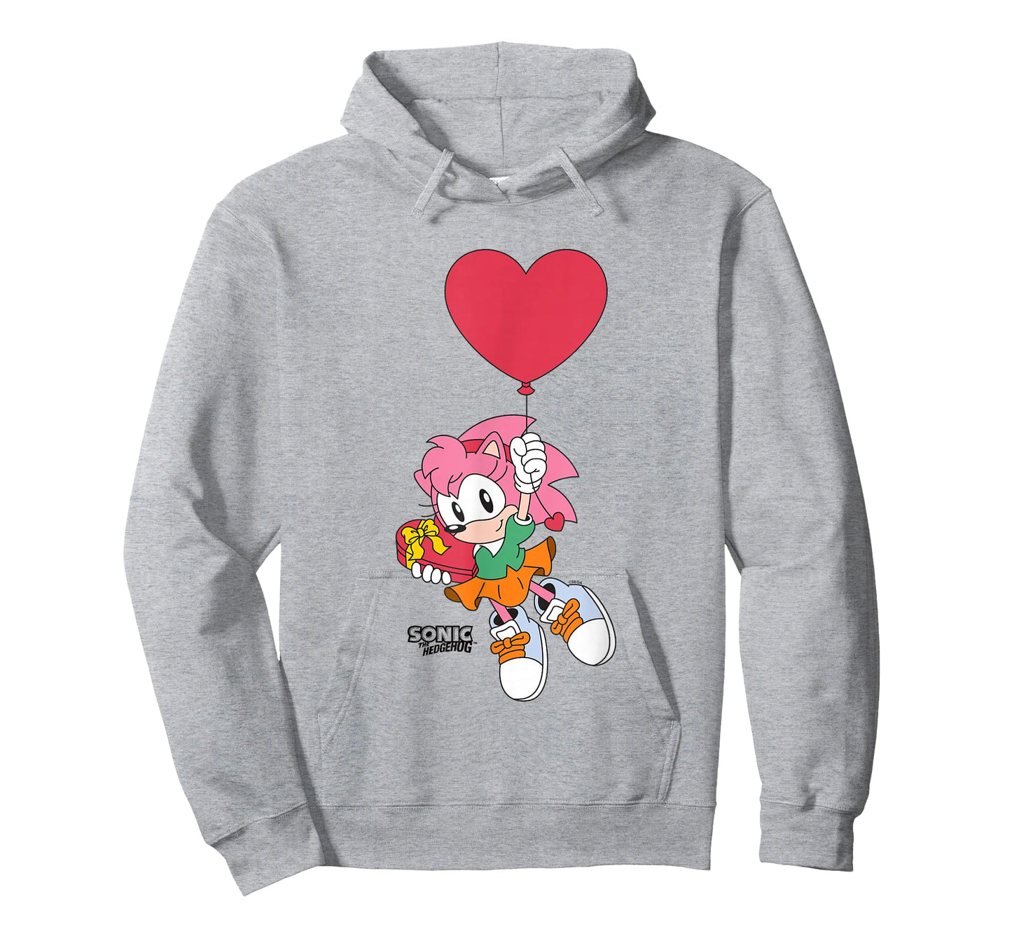 Sonic The Hedgehog Valentine's Day Cute Amy Rose Chest Logo T-Shirt