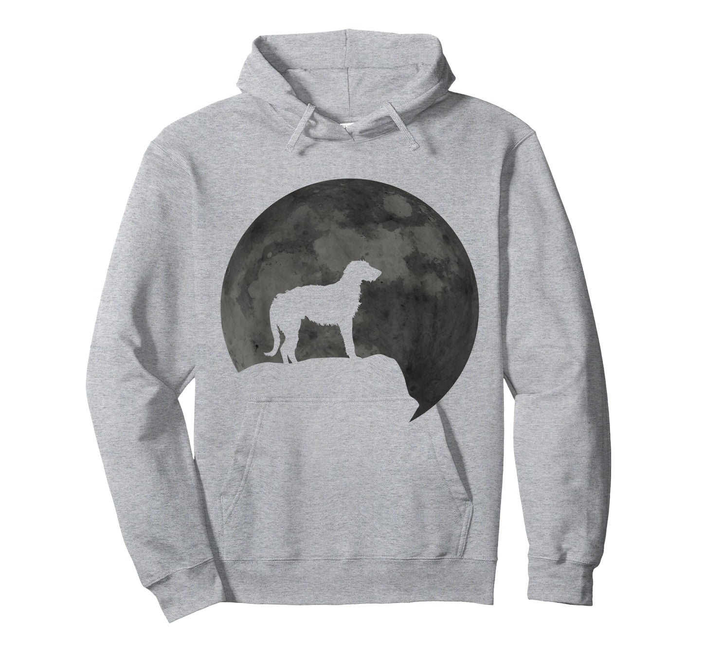 Moon And Dog Silhouette - Irish Wolfhound T-Shirt