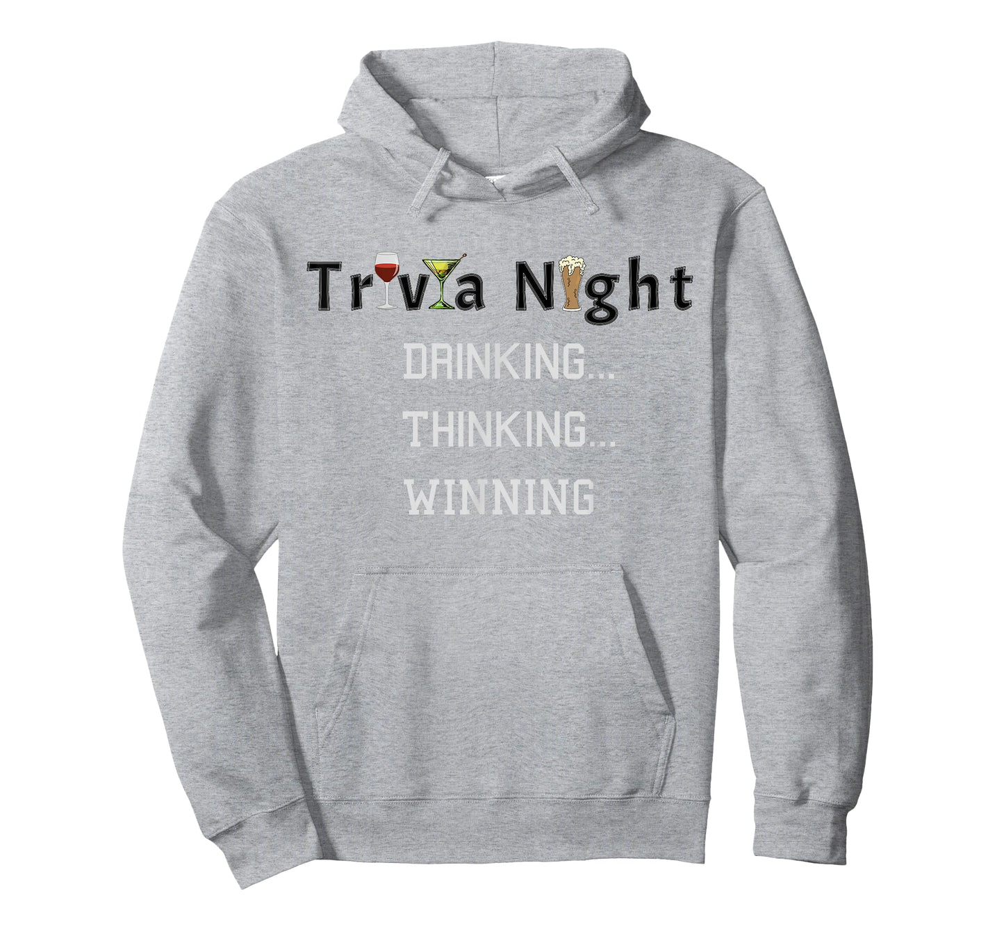 Funny Trivia Night T Shirt - Drinking Thinking and Winning T-Shirt