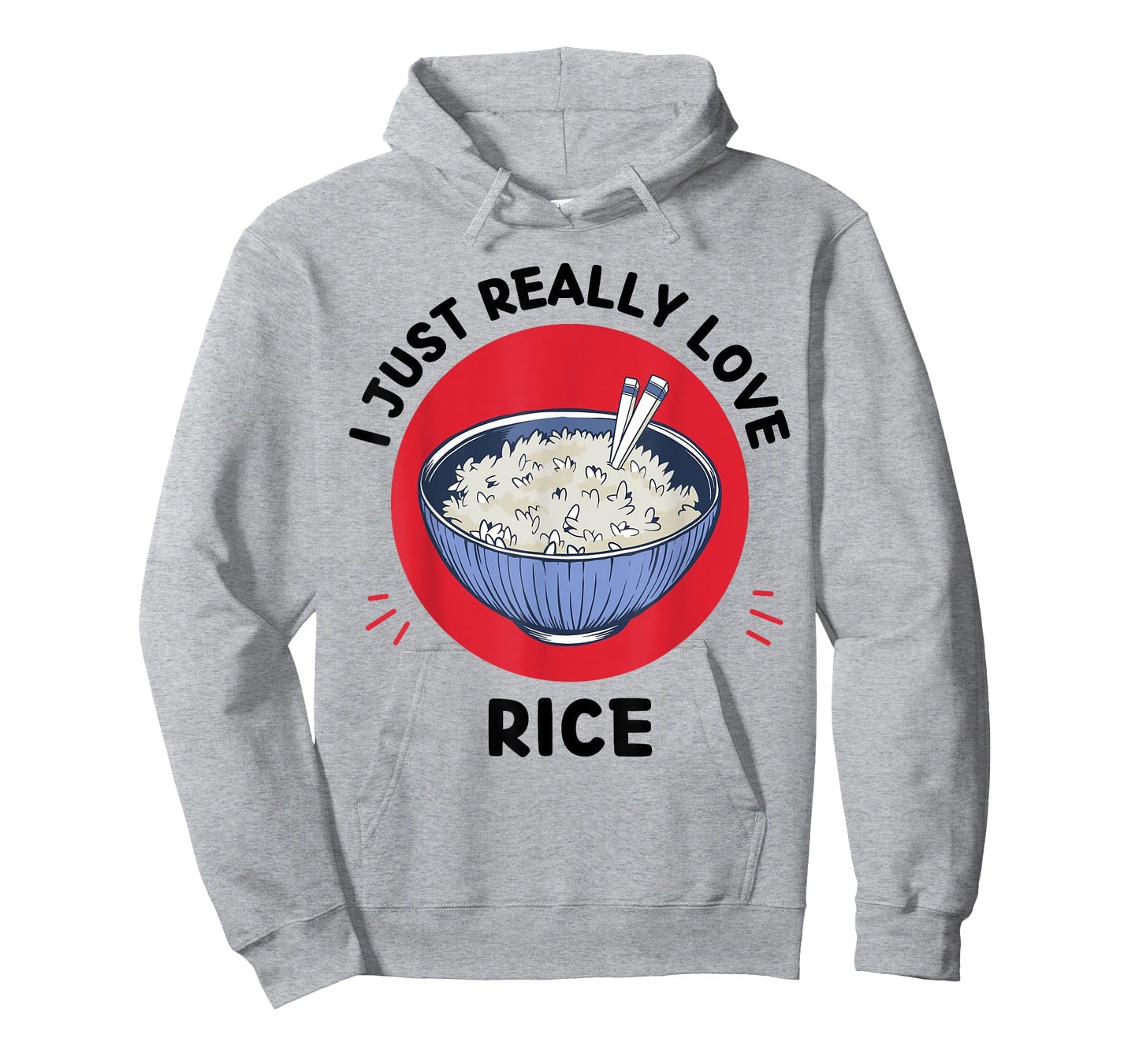 Kawaii Rice Bowl I Just Really Love Rice Food Lover T-Shirt