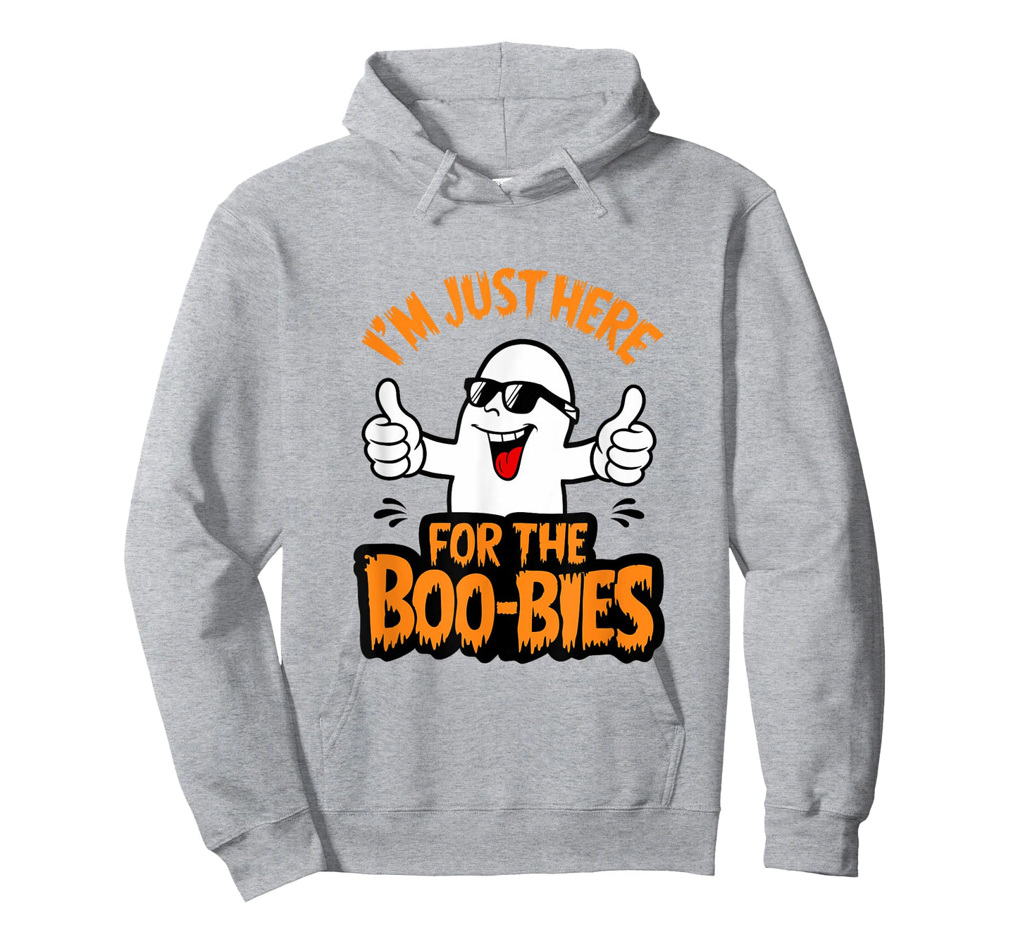 I'm Just Here For The Boo-bies Ghost Funny Naughty Halloween T-Shirt