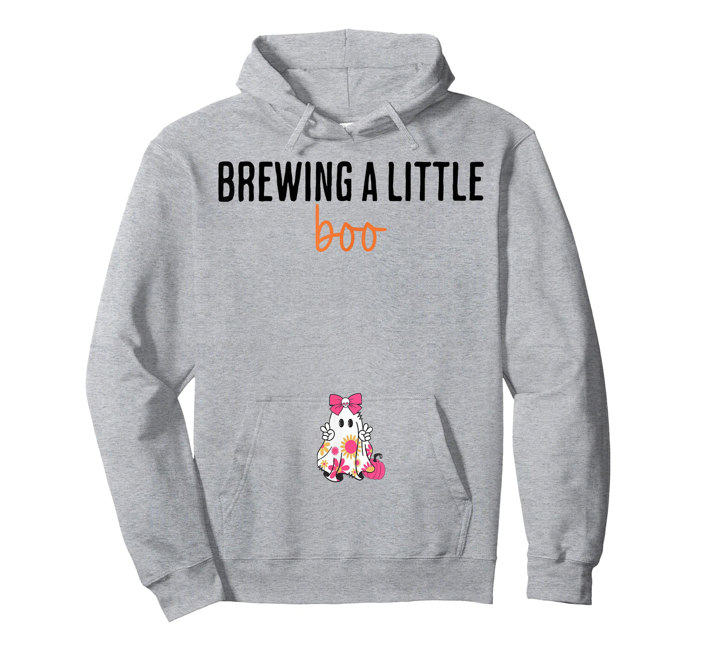 Brewing A Little Boo Funny Maternity Halloween Ghost T-Shirt