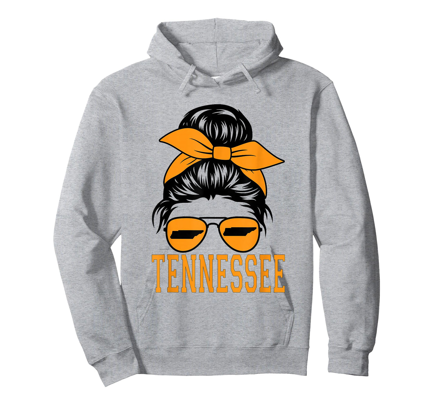 Tennessee State Women Tennessee Game Day Messy Bun TN T-Shirt