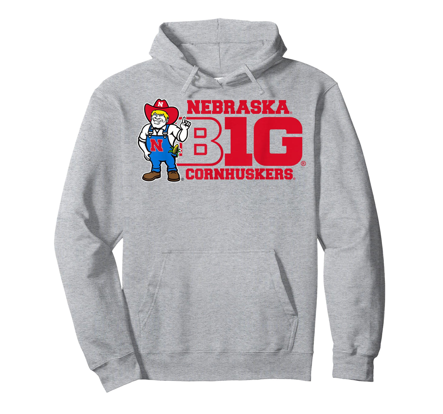 Nebraska Cornhuskers Big 10 Mascot White Officially Licensed T-Shirt
