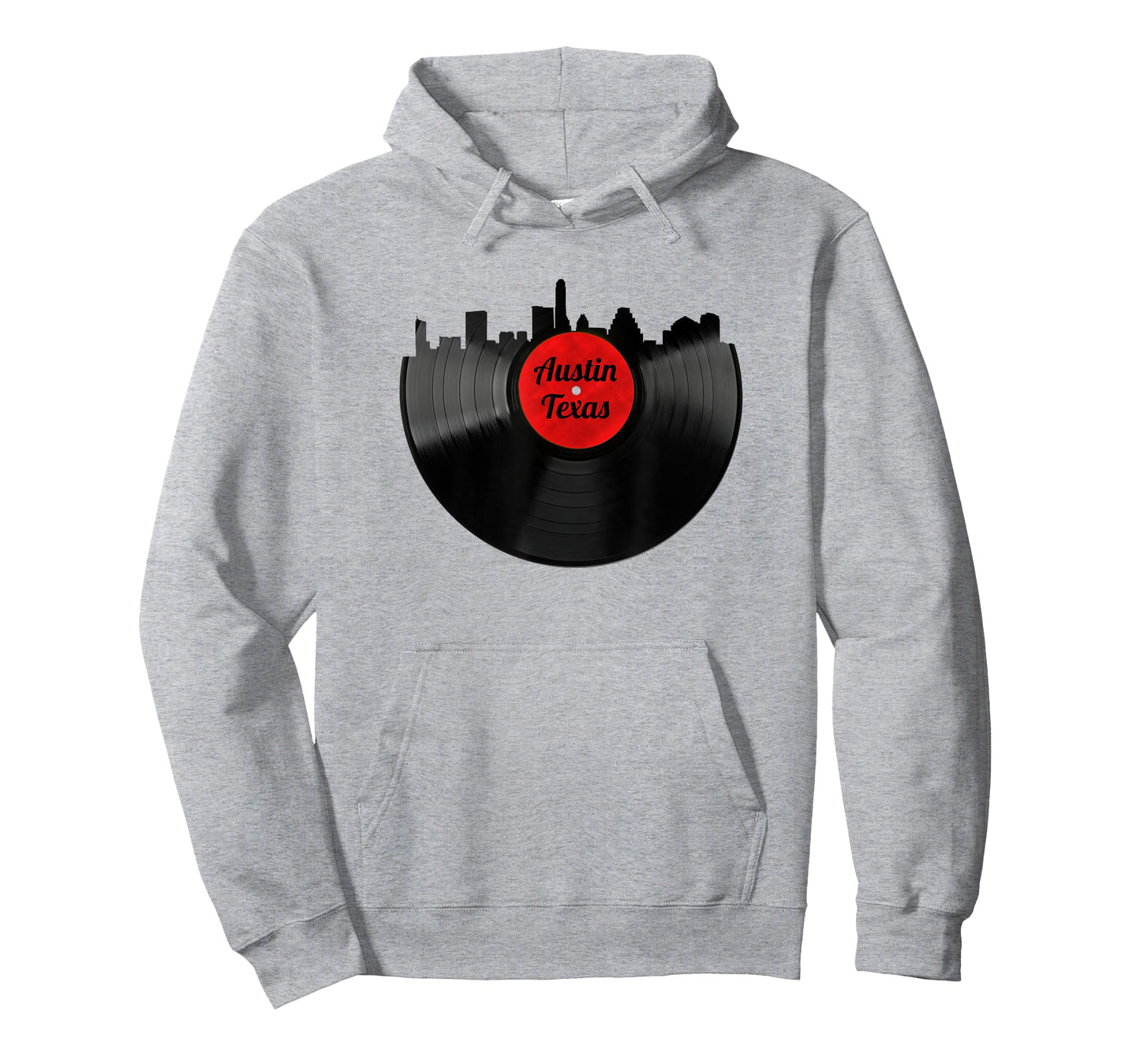 Austin Texas Skyline Shirt TX Hipster Vinyl Record Shirt T-Shirt