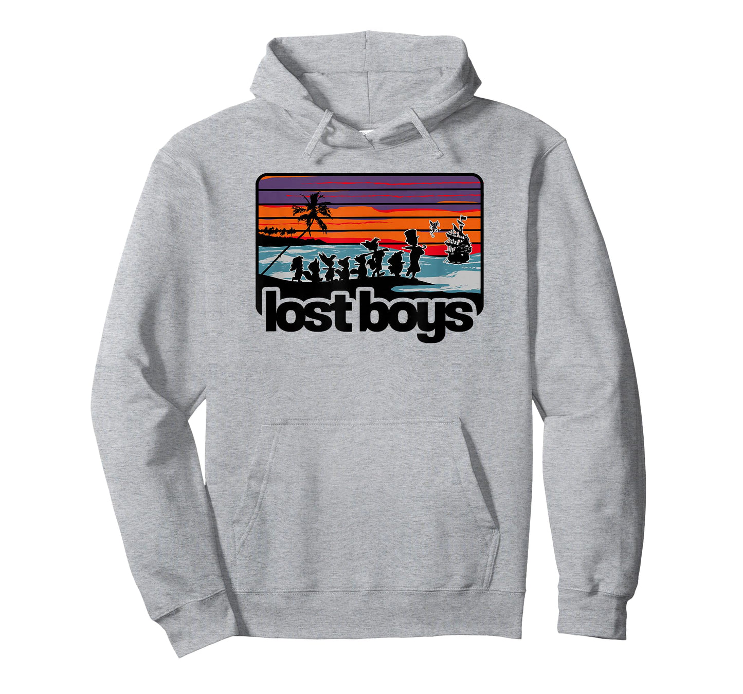 Disney Peter Pan Group Shot Lost Boys Color Stripes T-Shirt