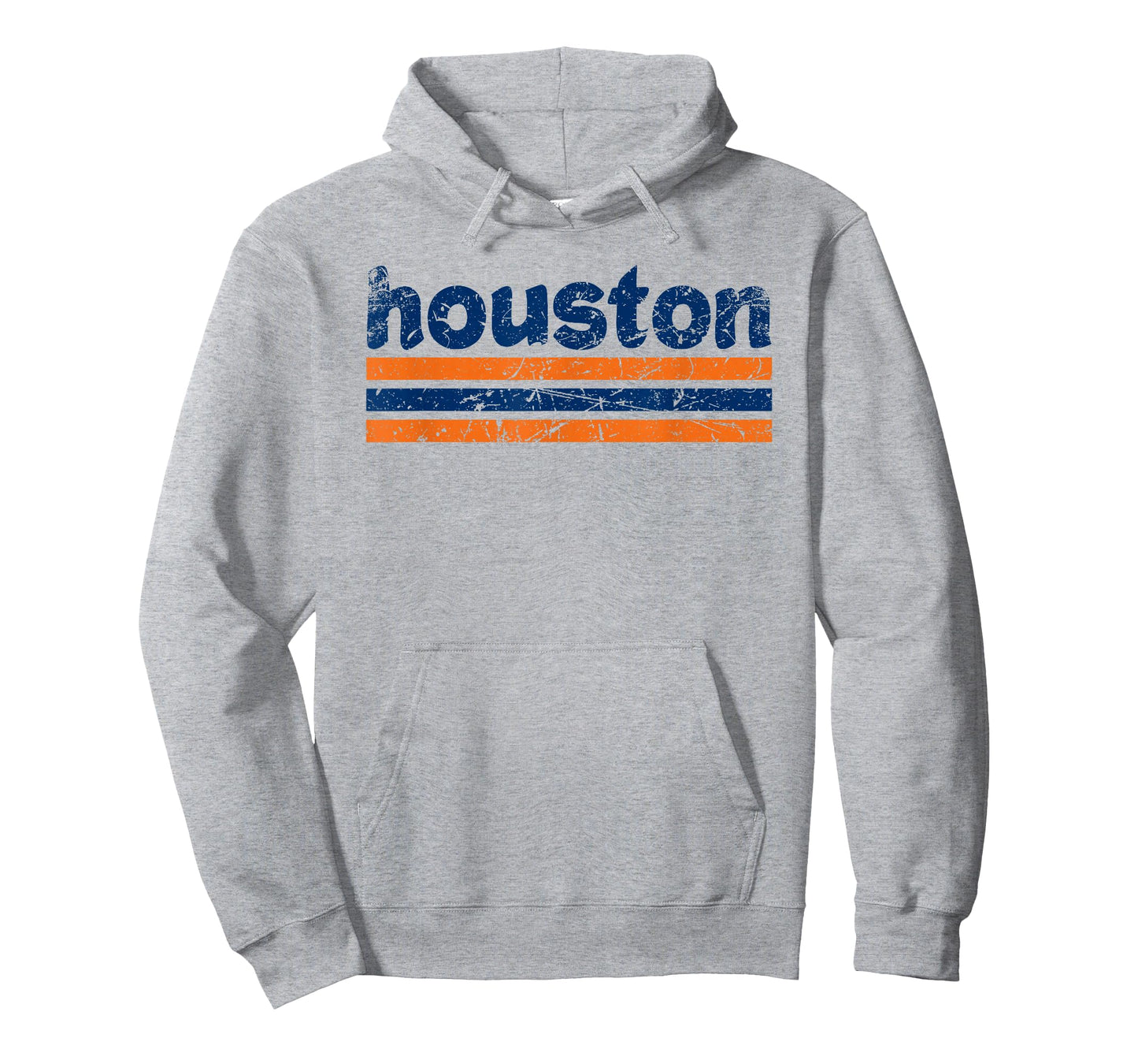 Houston Texas Three Stripe Vintage Weathered T-Shirt