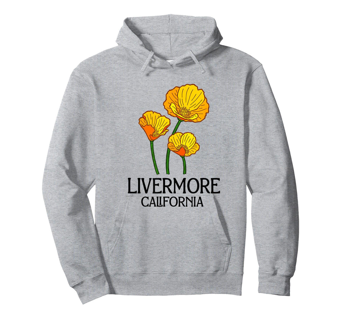 Livermore California CA Poppy Flower State City Vintage T-Shirt