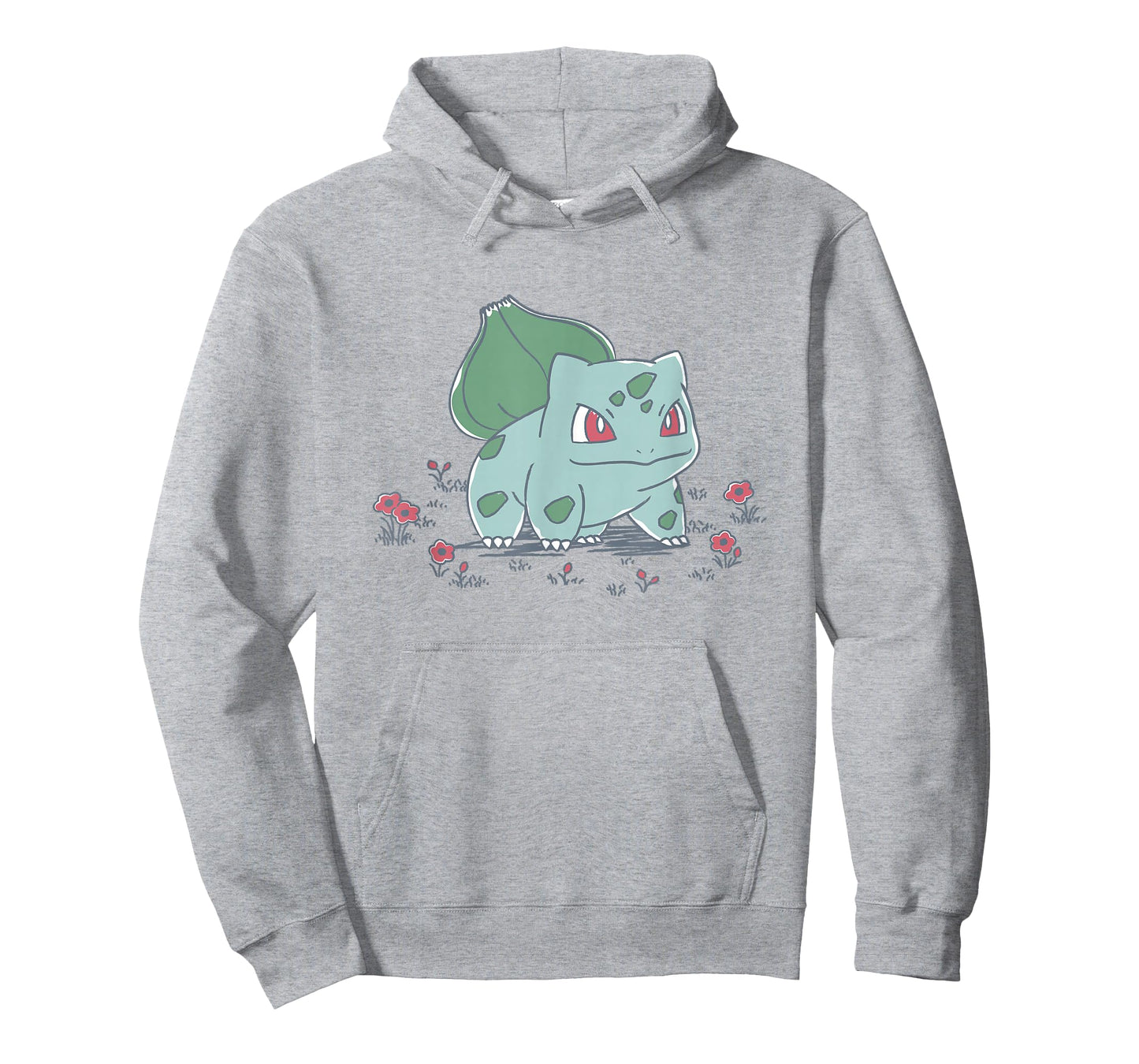 Pokémon Bulbasaur Standing In Flower Garden Retro Sketch T-Shirt