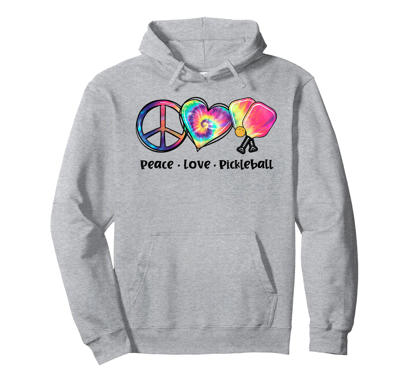 Tie Dye Peace Love Pickleball Lovers Cute Pickleball T-Shirt