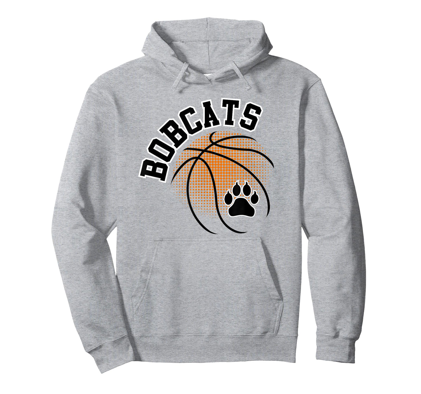 Bobcats Basketball Paw Print Game Day Mascot School Spirit T-Shirt