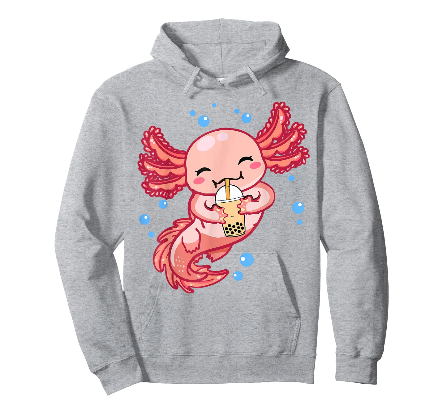 Cute Anime Axolotl Boba Bubble Tea Kids Girls Women Kawaii T-Shirt