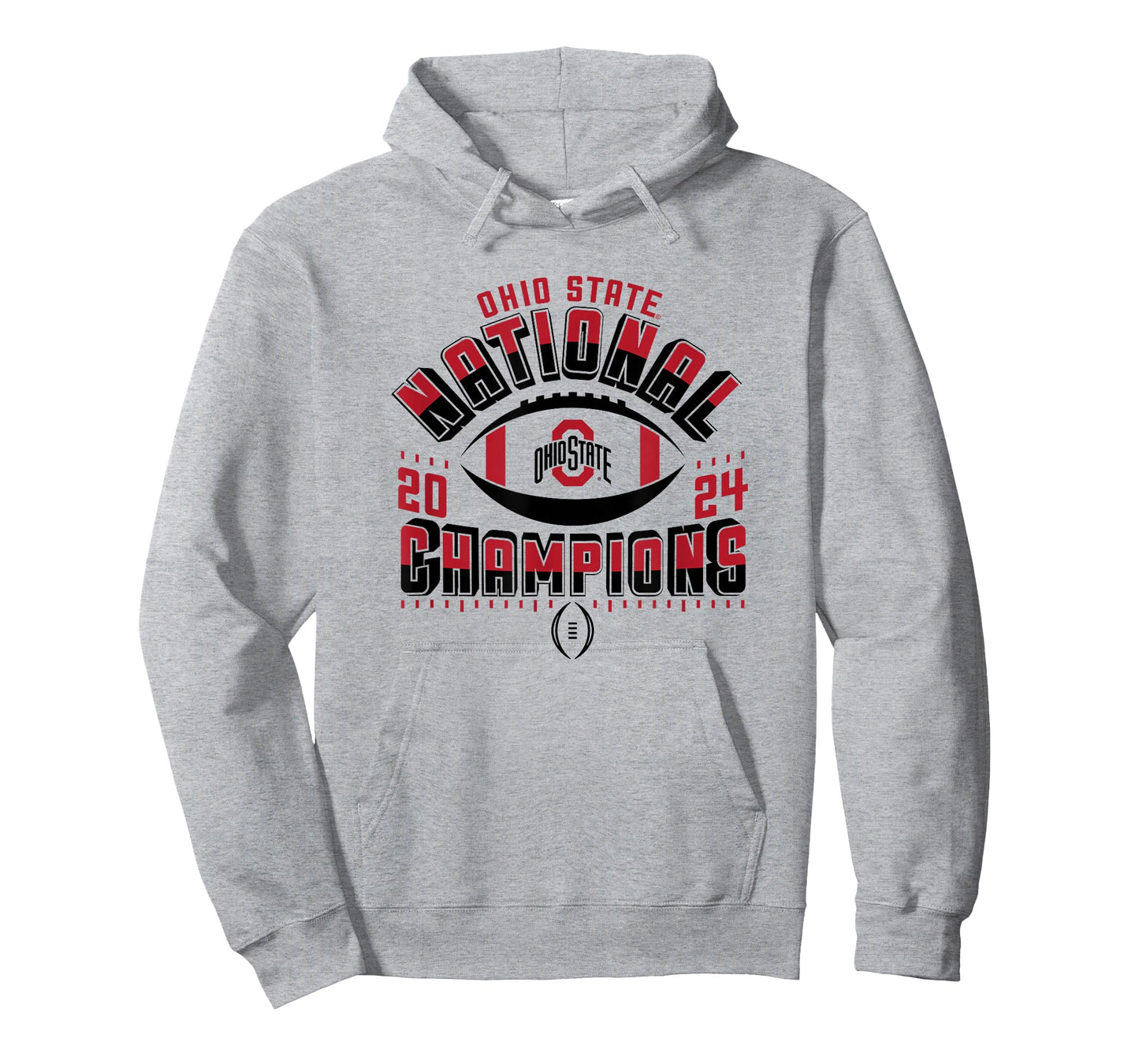 Ohio State Buckeyes National Champs 2024 CFP Football White T-Shirt