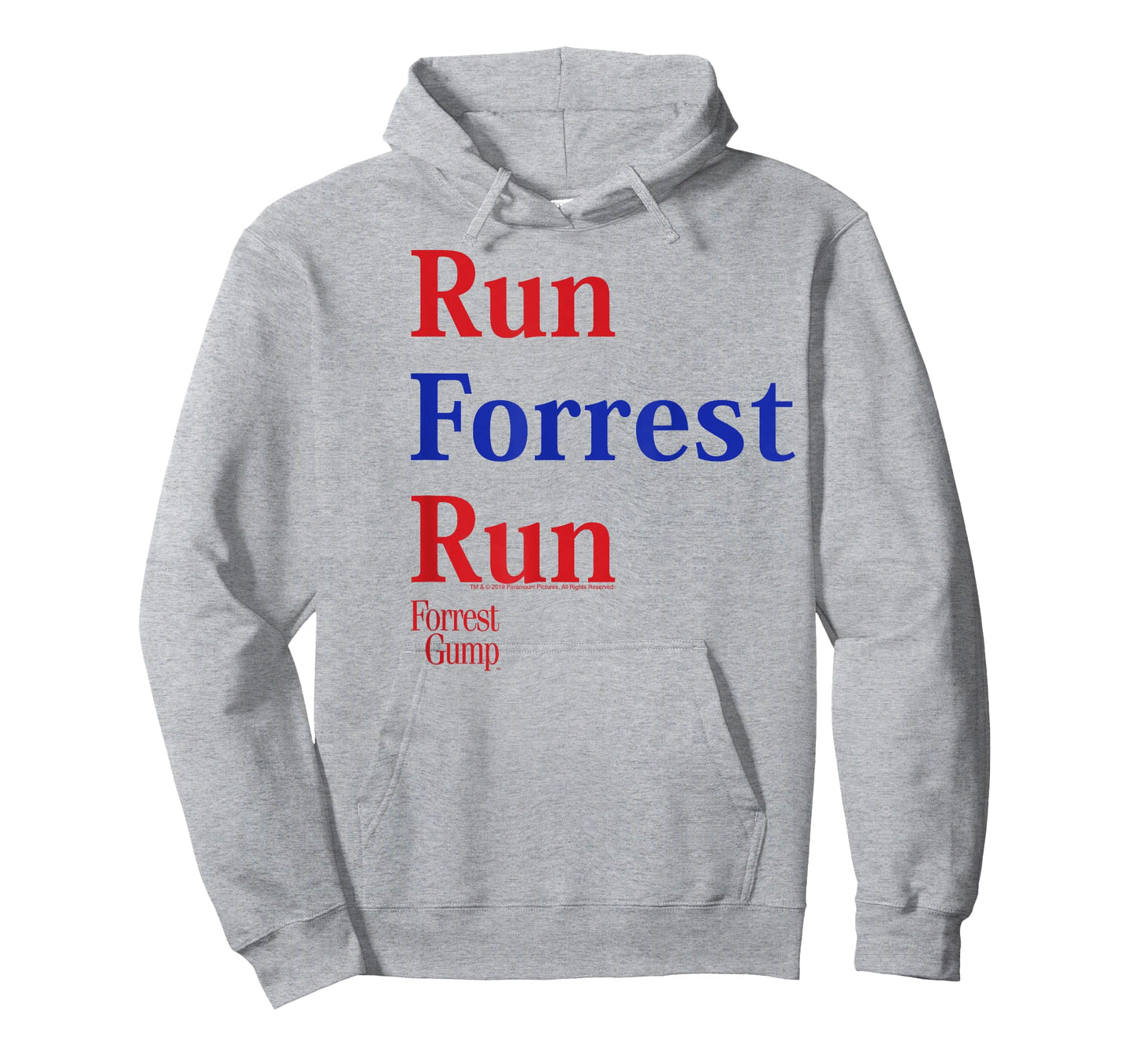 Forrest Gump Run Forrest Run Red and Blue Title Logo T-Shirt