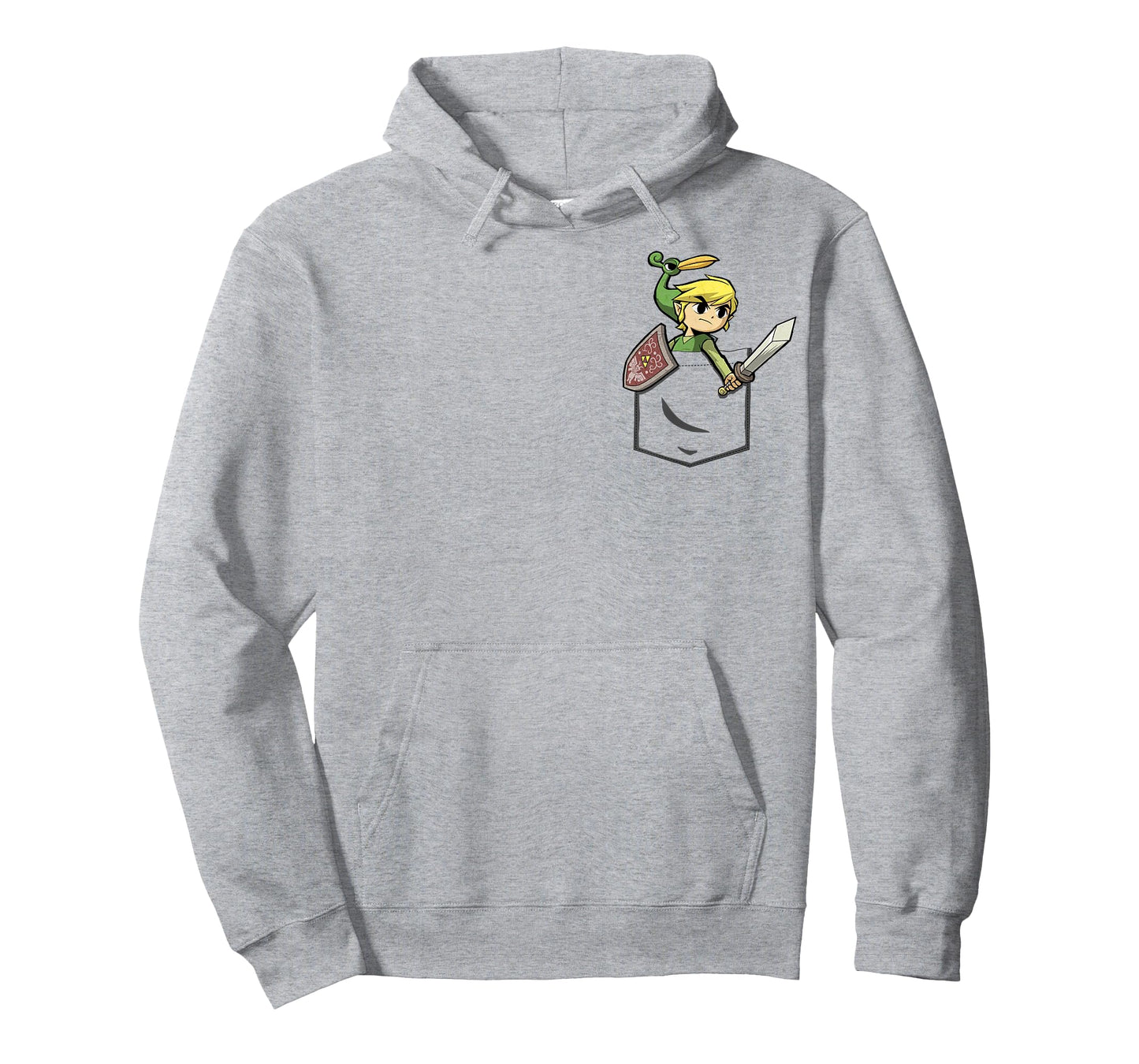 Nintendo Zelda Classic Cute Link Faux Pocket Art T-Shirt T-Shirt