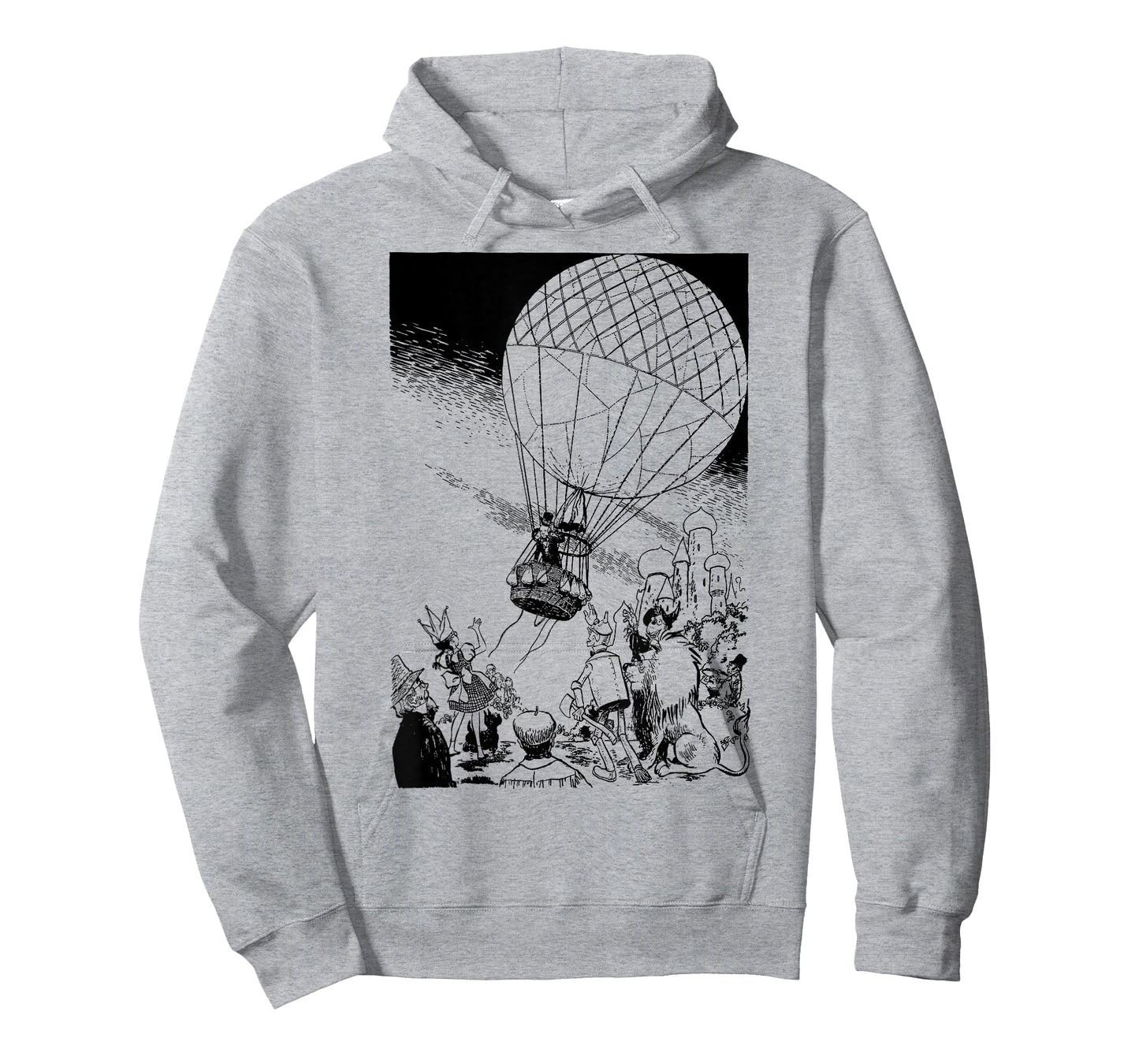 Vintage Wizard of OZ Wizard TShirt Art Retro Hot Air Balloon T-Shirt