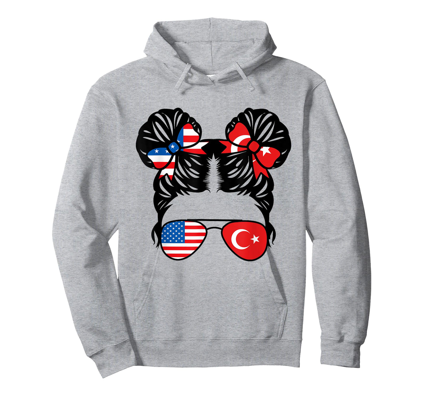 Half American Half Turkish Girl USA Turkey Flag Patriot T-Shirt