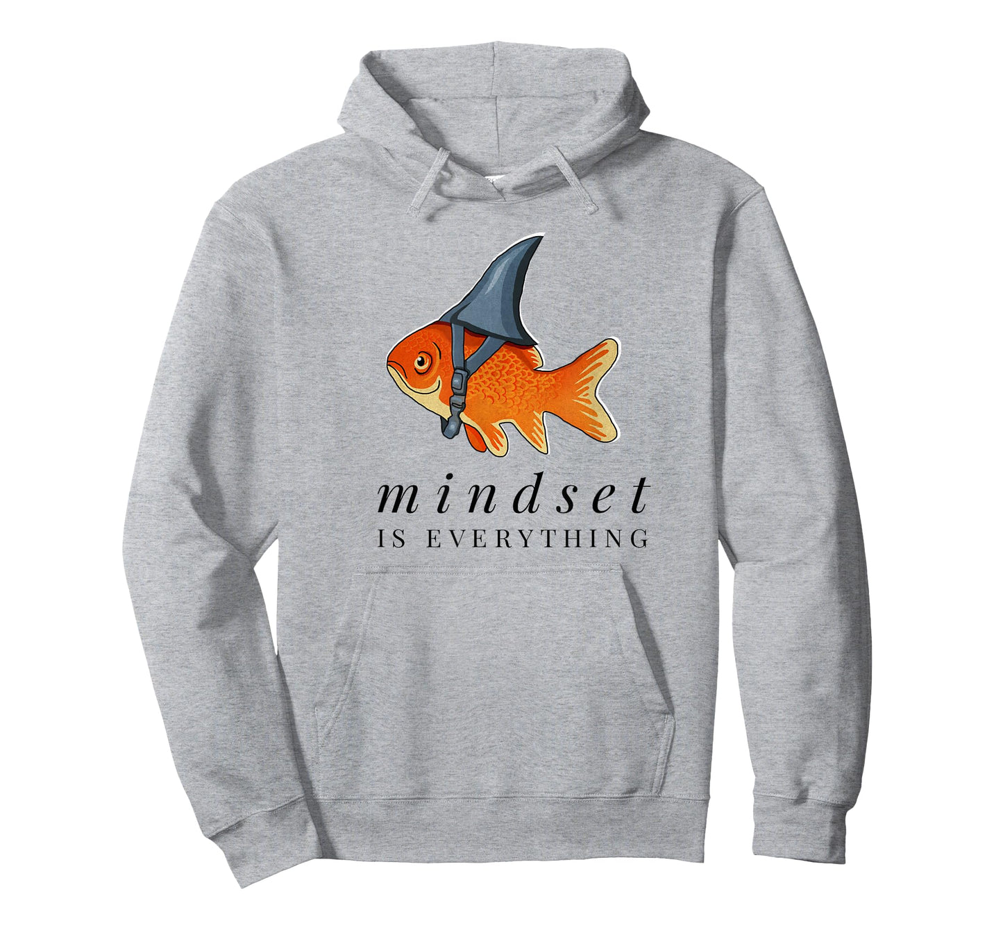 Mindset Motivational Quote Cute Goldfish Shark T-Shirt