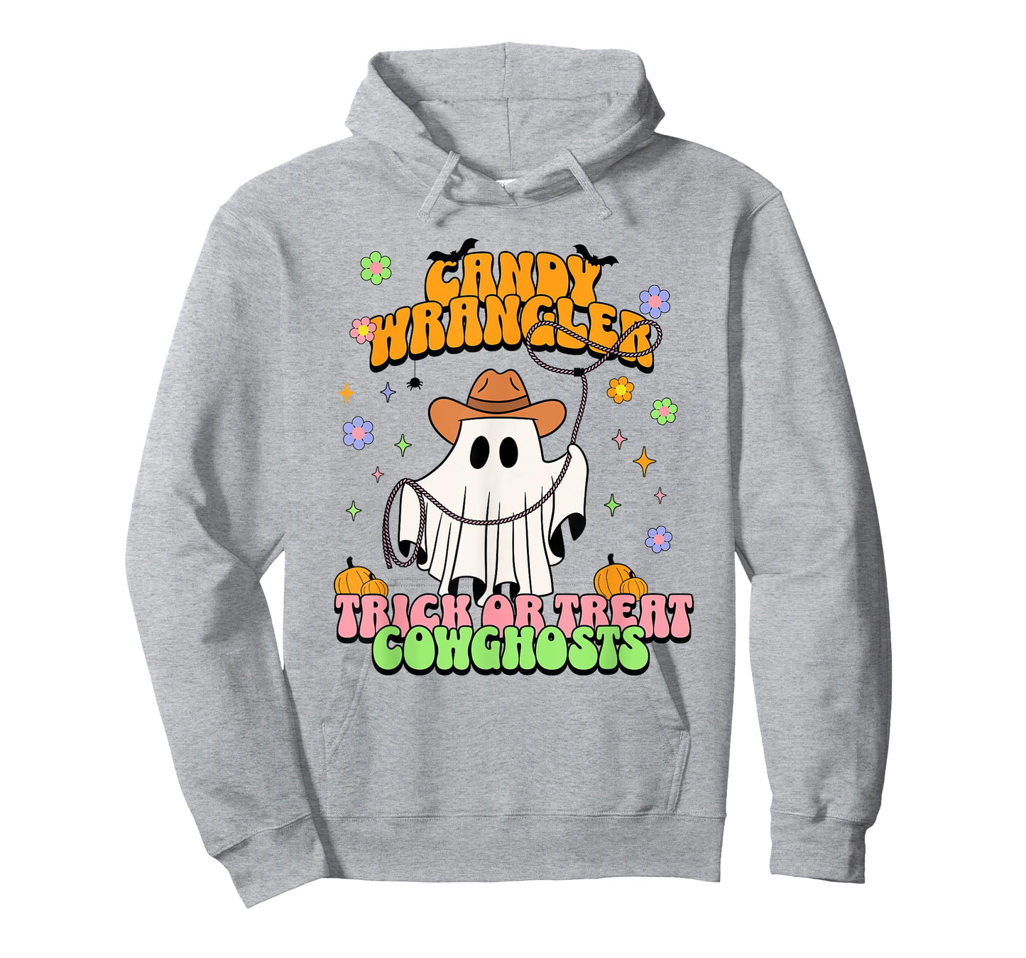 Cute Cowgirl Ghost Retro Western Groovy Halloween Treats T-Shirt