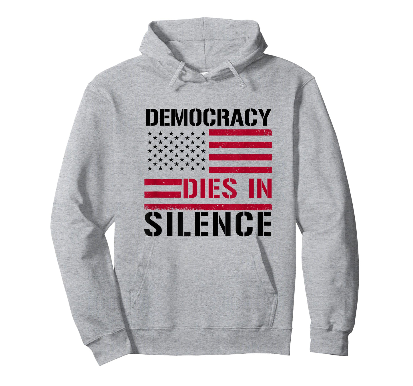 Democracy Dies in Silence American Flag Patriot Constitution T-Shirt