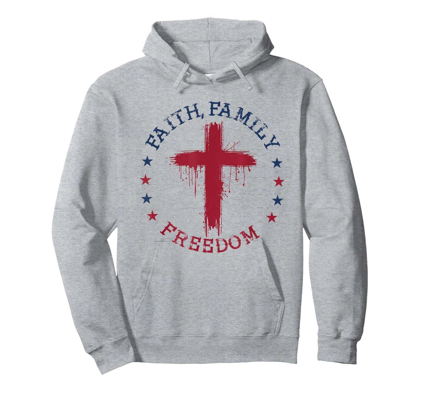 Faith Family Freedom American Flag Patriot USA Christian T-Shirt
