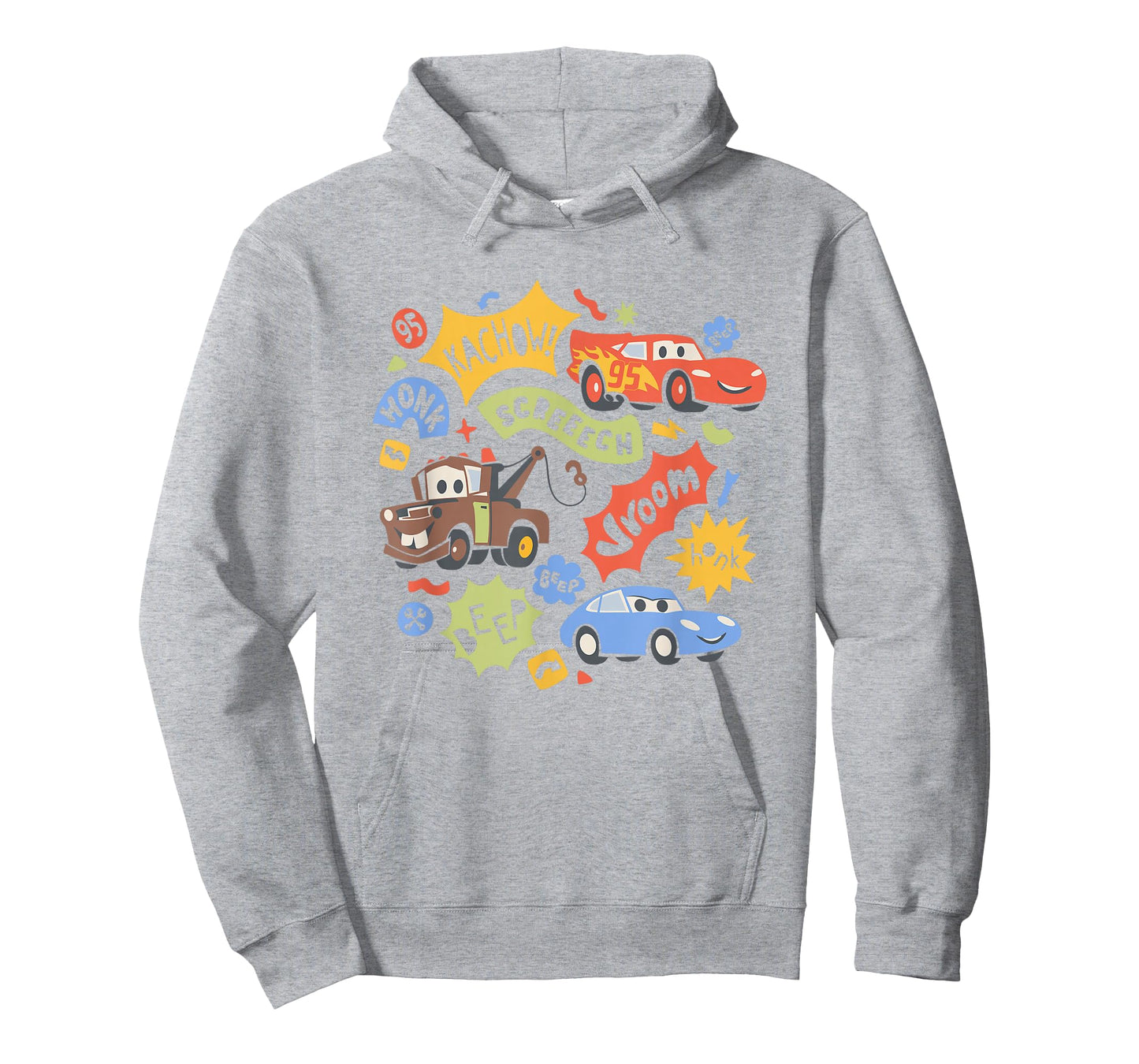Disney Pixar Cars 2 McQueen Mater Sally Kachow Chest Logo T-Shirt