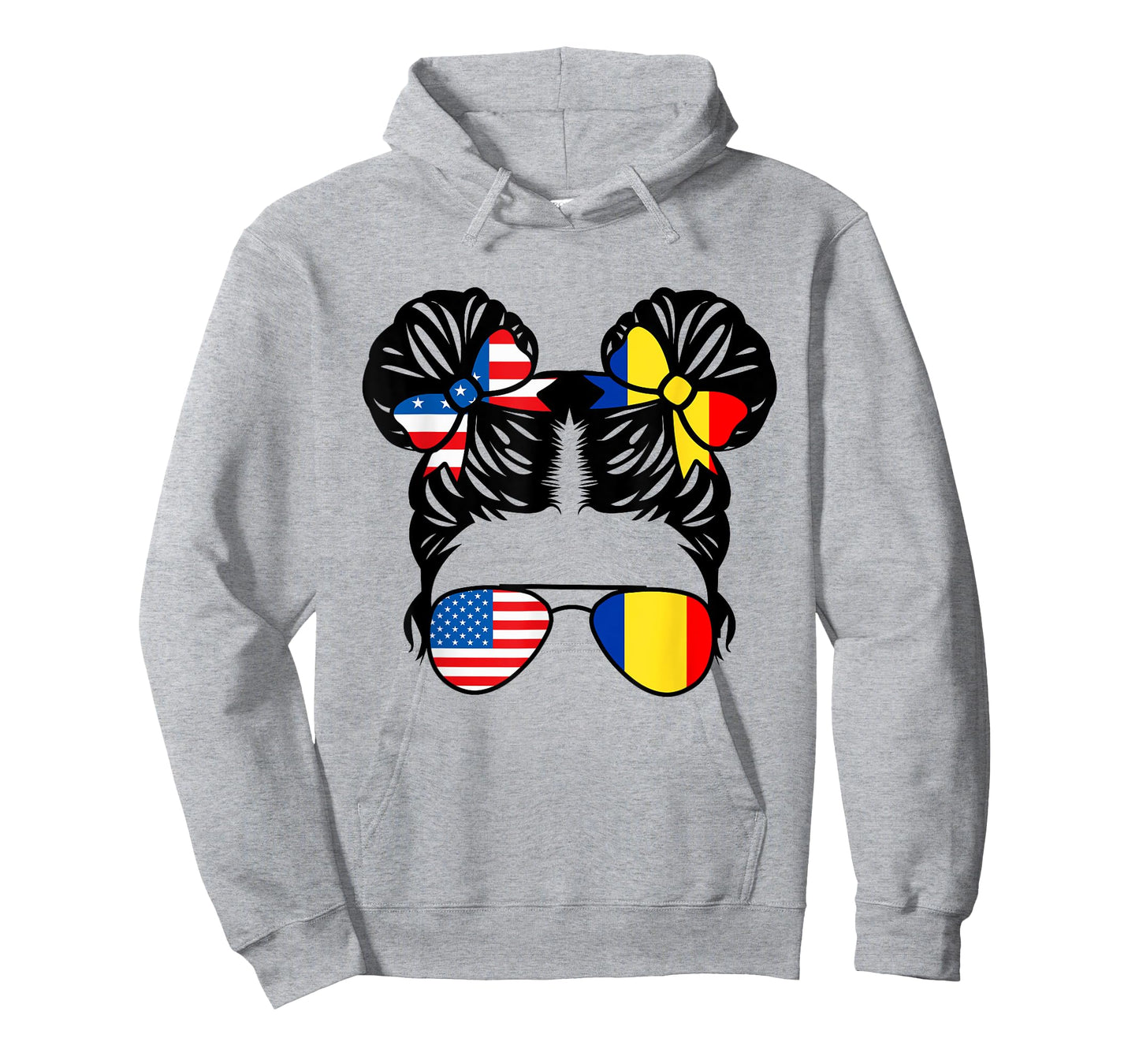 Half American Half Romanian Girl USA Romania Flag Patriot T-Shirt