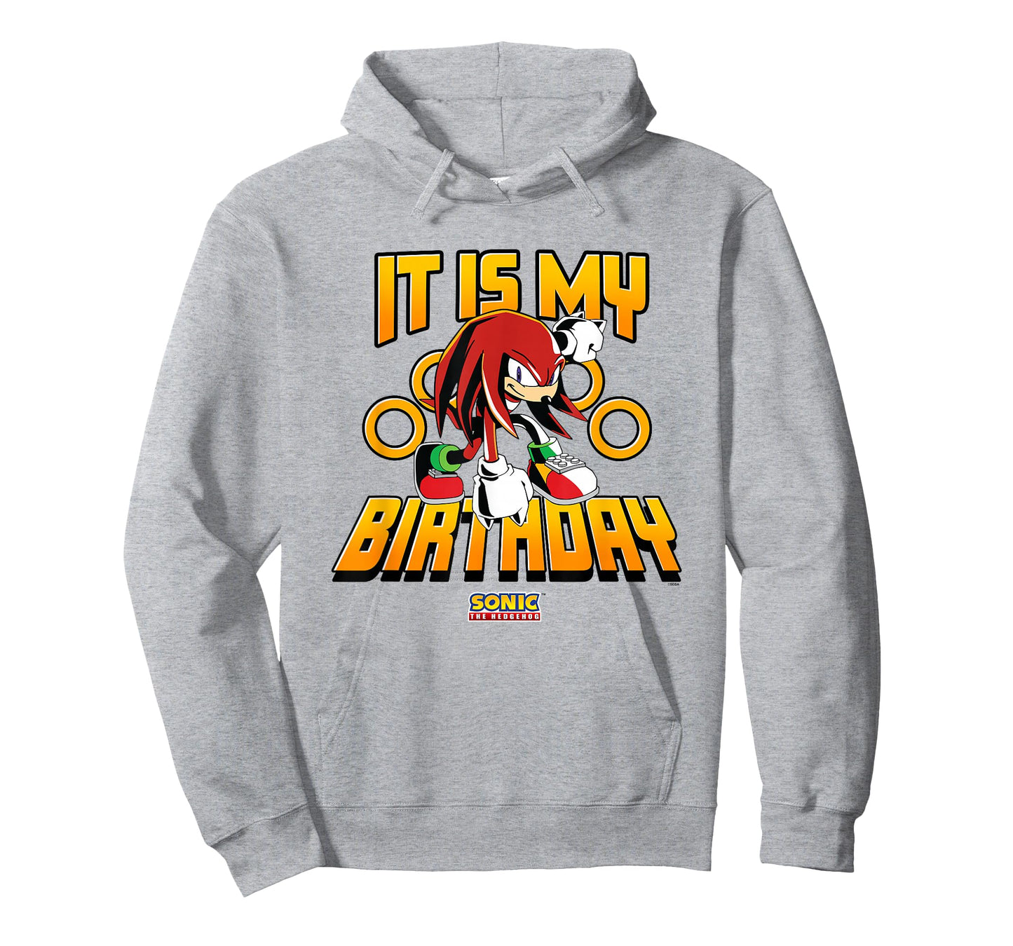 Sonic The Hedgehog Birthday It Is My Birthday Knuckles Logo T-Shirt