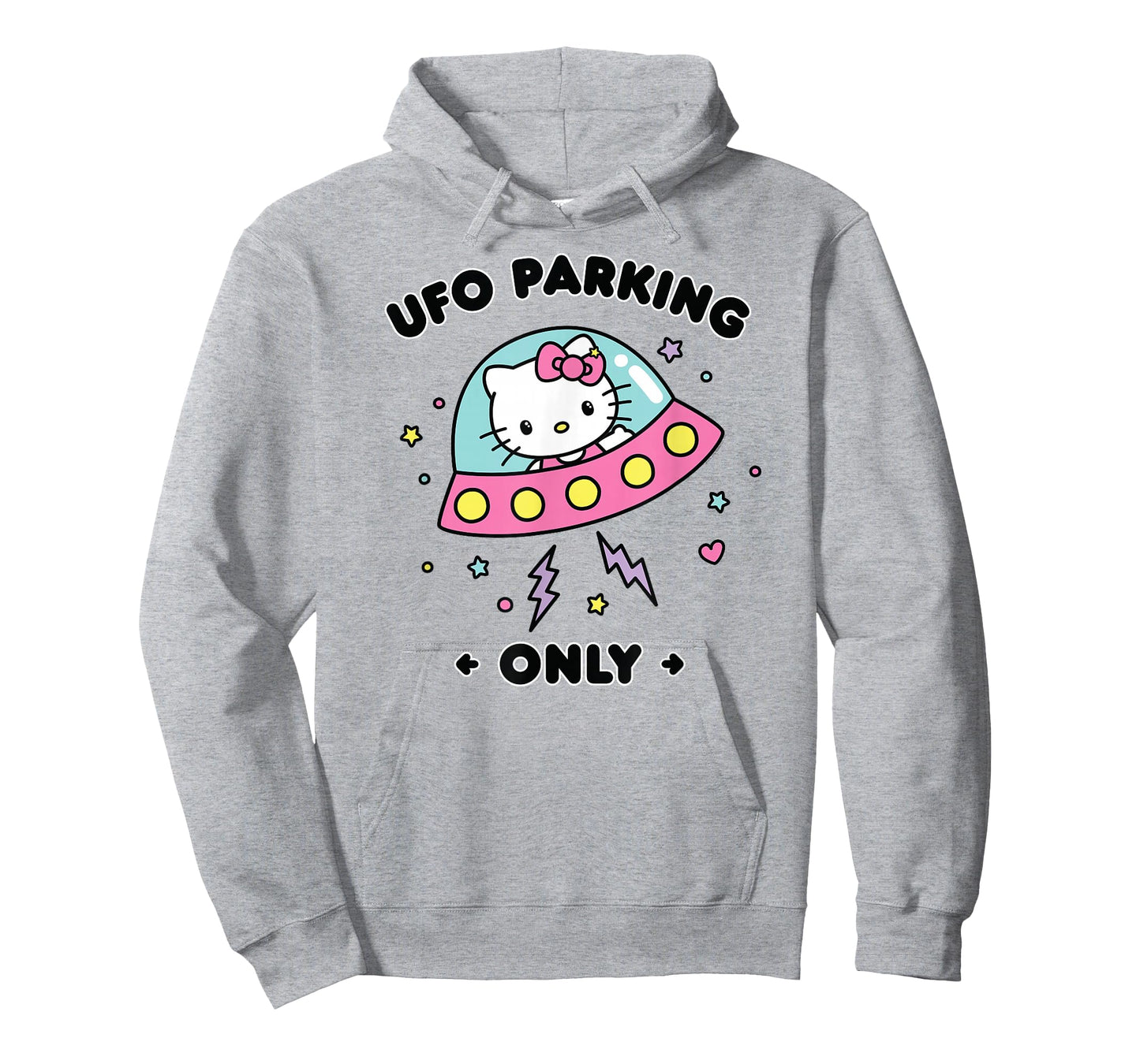 Hello Kitty UFO Parking Only Area 51 Alien Spaceship T-Shirt