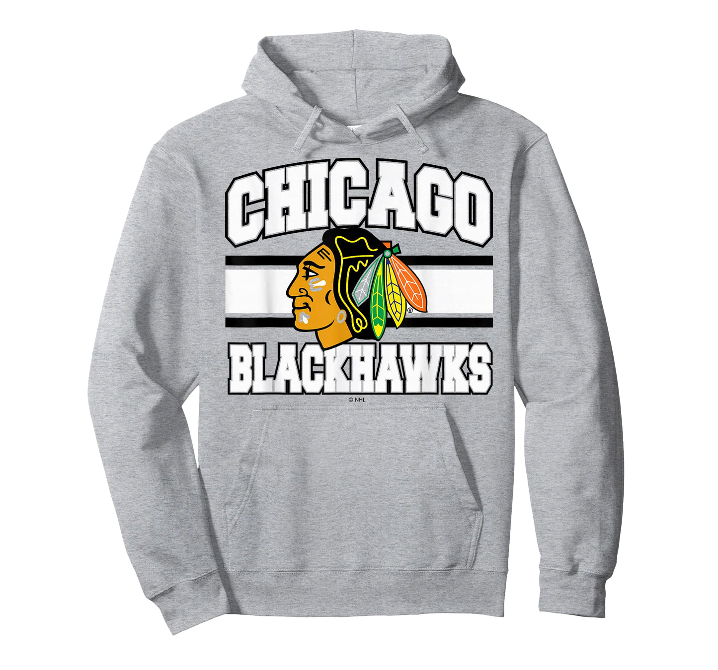 Chicago Blackhawks Stripe Red Officially Licensed T-Shirt