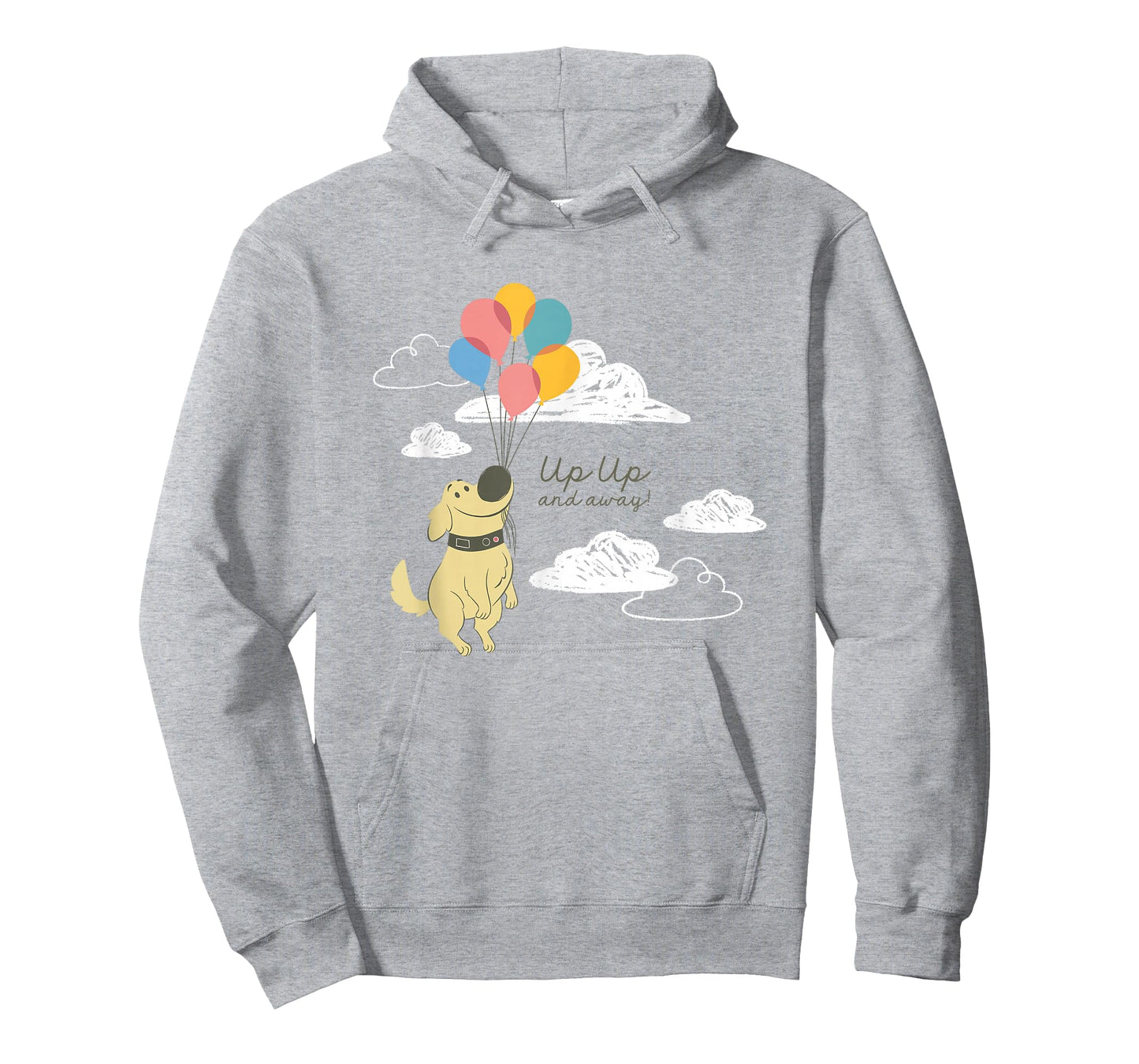 Disney Pixar Up Cute Dug Up Up and Away! Big Chest Logo T-Shirt