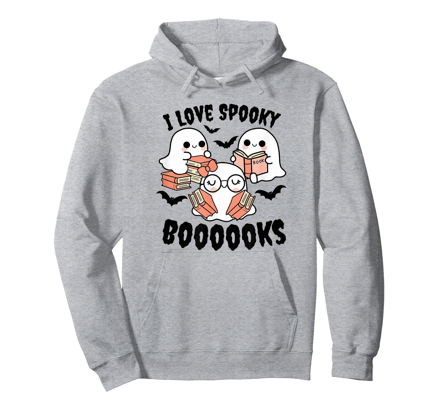 I Love Spooky Booooks Kawaii Ghosts Books Lover Reading T-Shirt