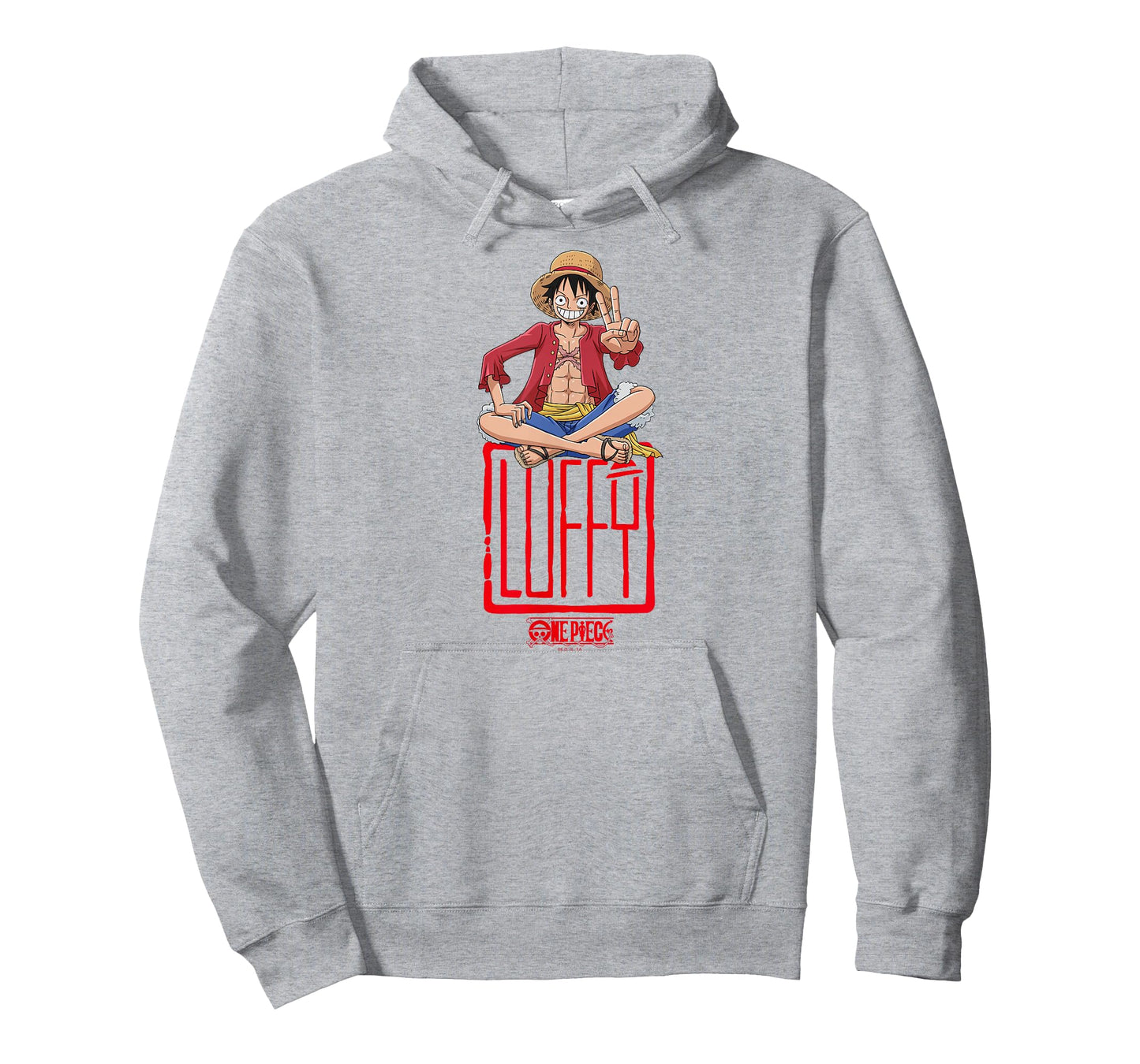 One Piece Anime Luffy Stamp Peace Sign T-Shirt