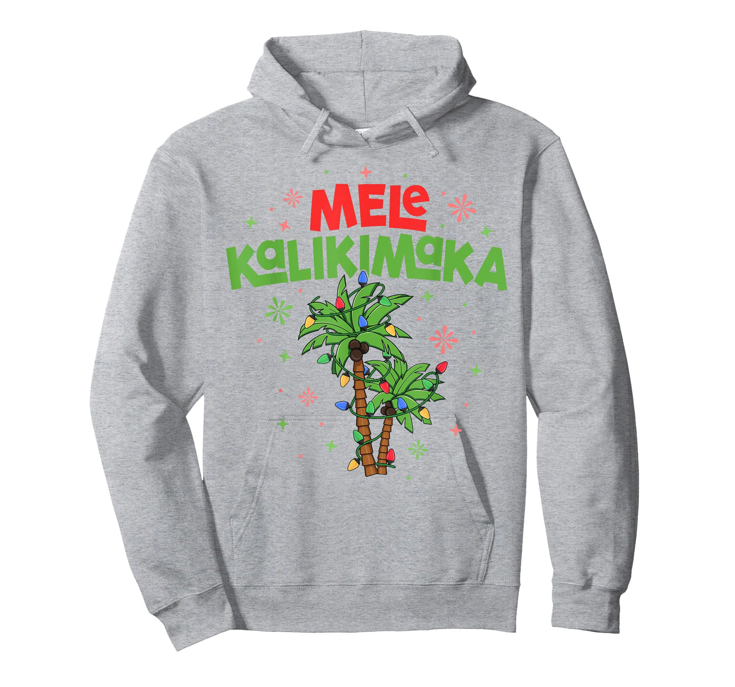 Mele Kalikimaka Hawaiian Christmas Palm Tree Lights Xmas T-Shirt
