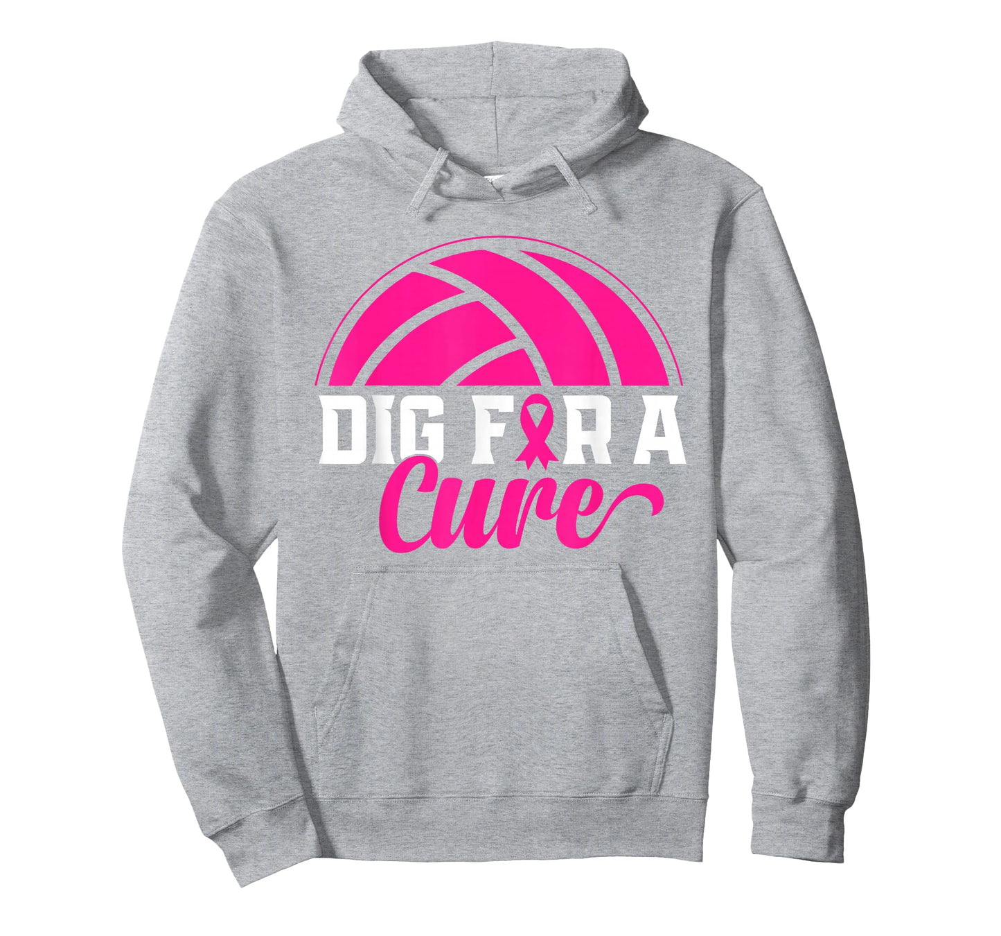 Dig For A Cure Breast Cancer Awareness Volleyball Pink Print T-Shirt