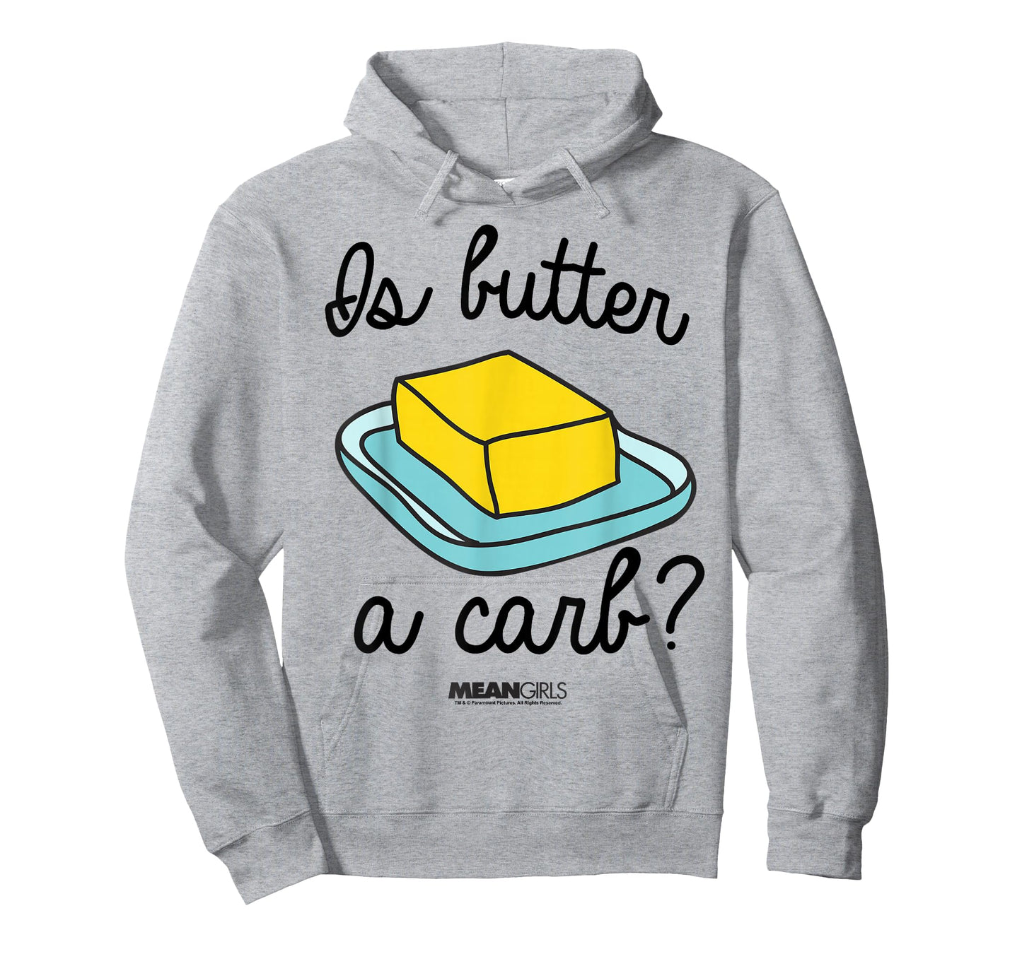 Mean Girls is Butter A Carb Script Sketch Graphic T-Shirt T-Shirt