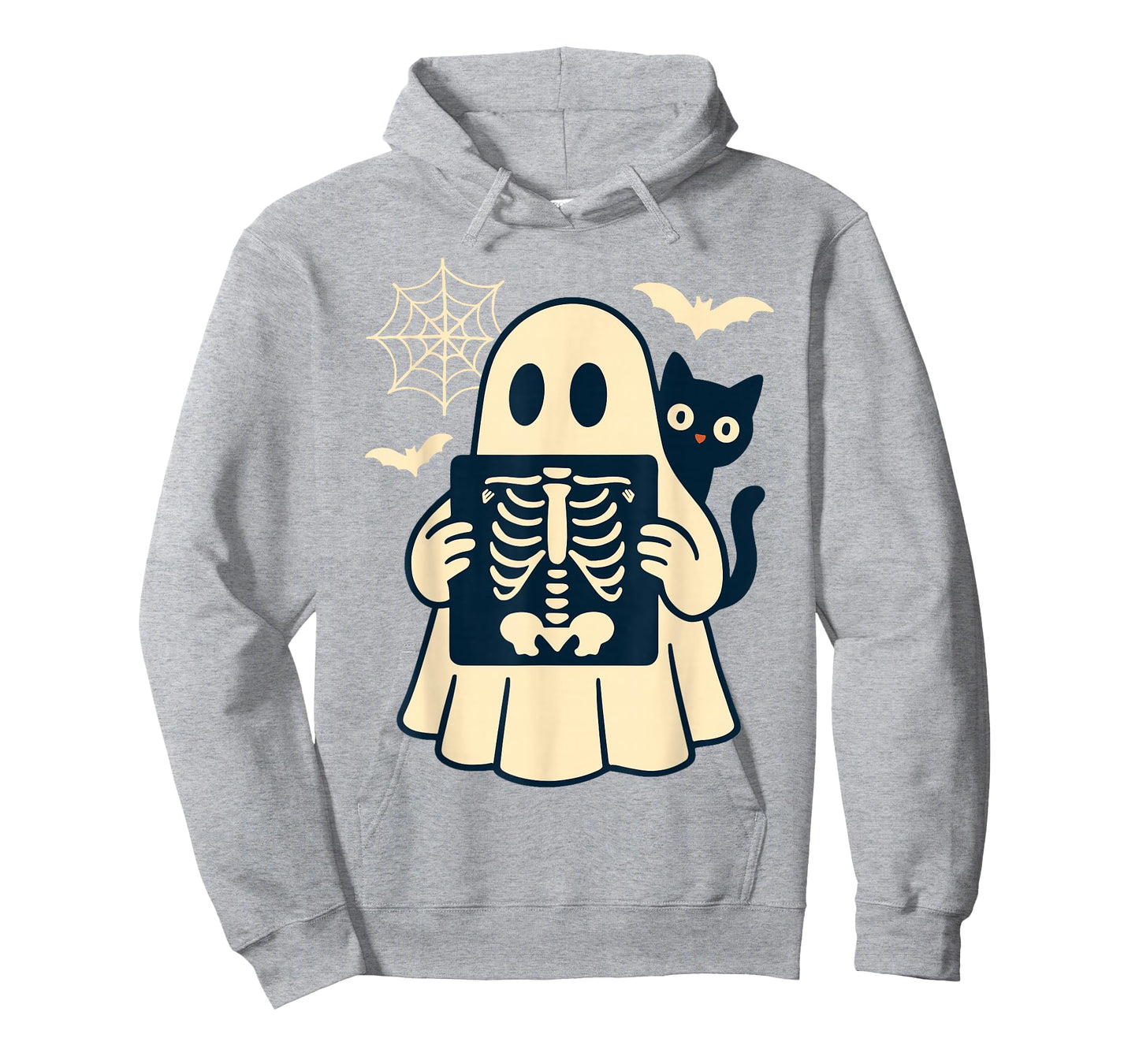 Radiology Ghost Halloween Xray Tech Radiologist Black Cat T-Shirt