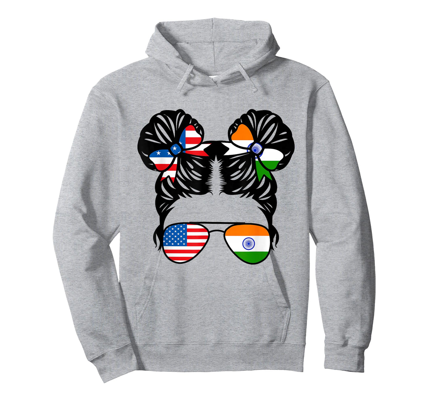 Half American Half Indian Girl USA India Flag Patriot T-Shirt
