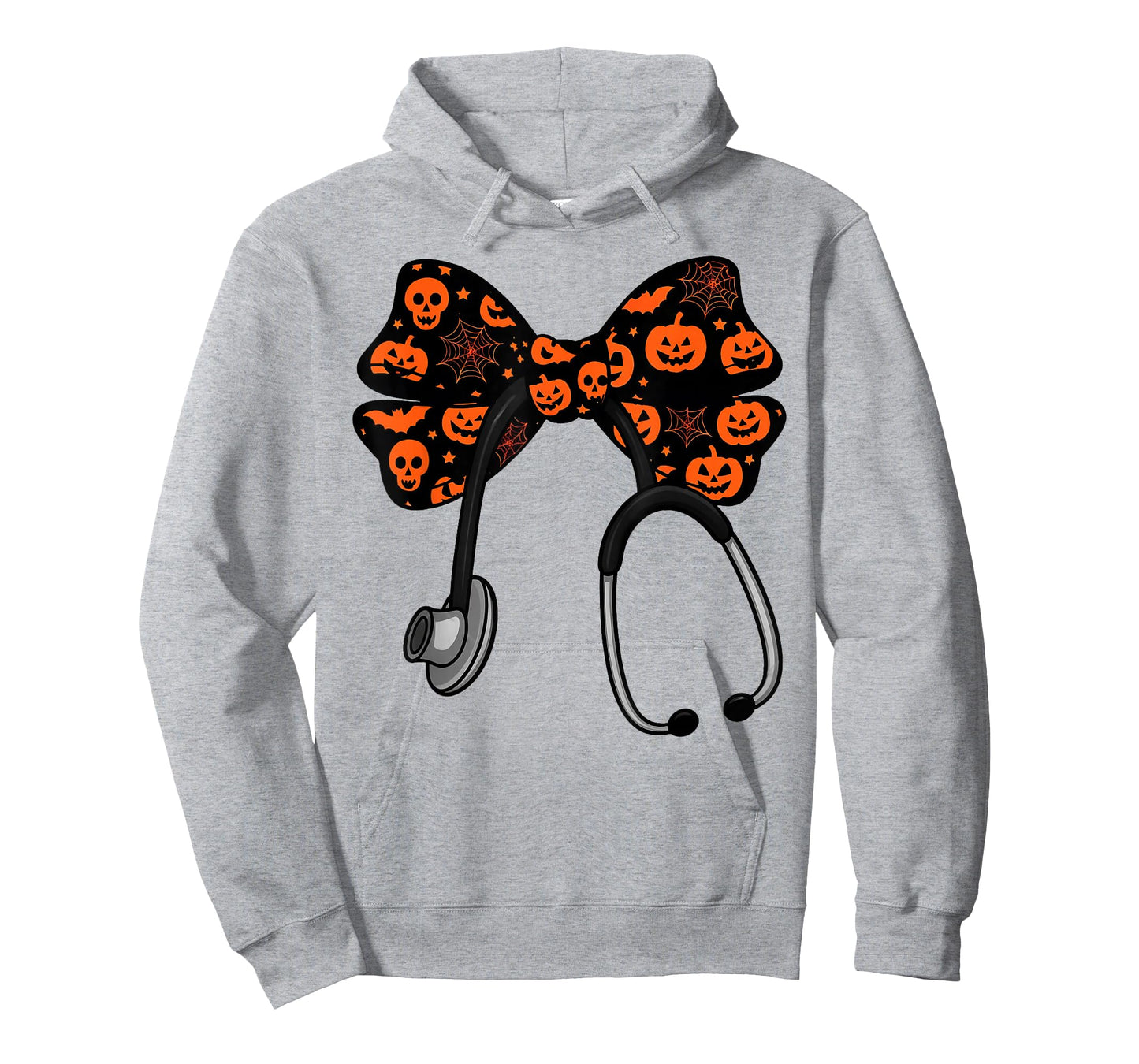 Halloween Nurse Coquette Bow Stethoscope Jack O Lantern T-Shirt