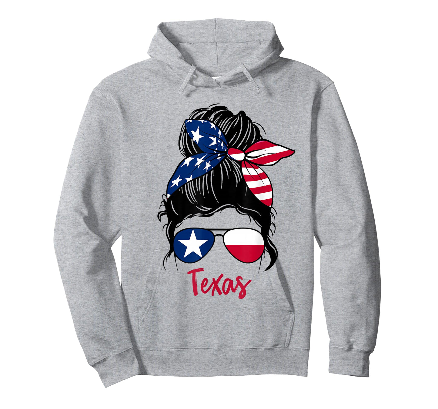 Texas Patriotic Sunglasses USA Flag Bandana Woman Look T-Shirt
