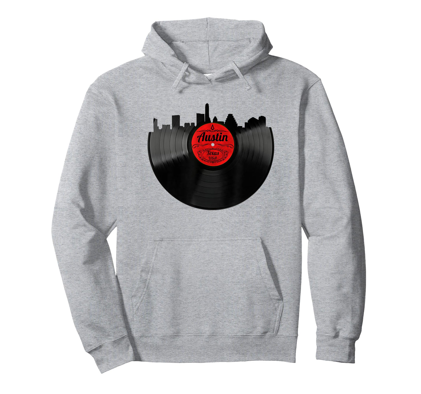 Austin Texas Vinyl Record Shirt Hipster Austin Skyline Shirt T-Shirt