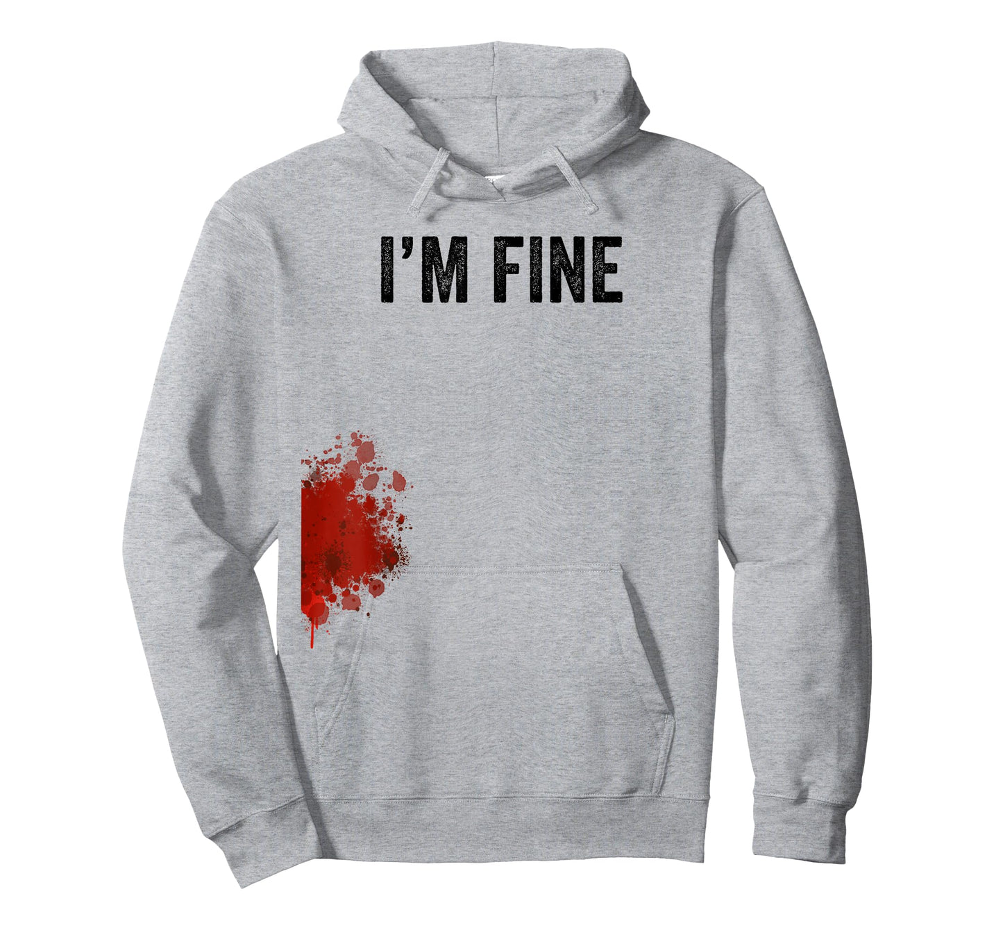 I'm Fine Graphic Zombie Slash Movie Halloween T-Shirt