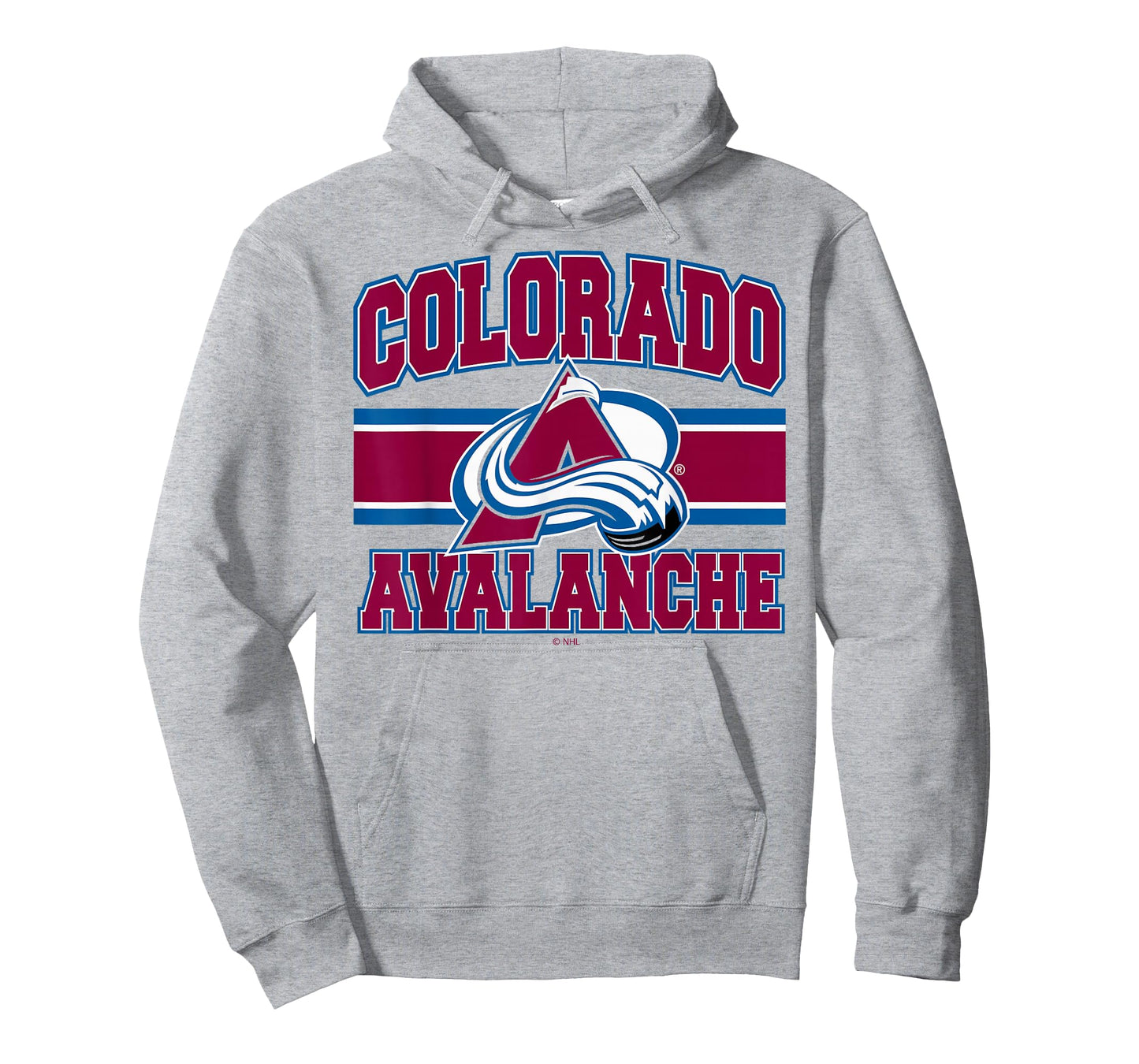 Colorado Avalanche Stripe Heather Gray Officially Licensed T-Shirt