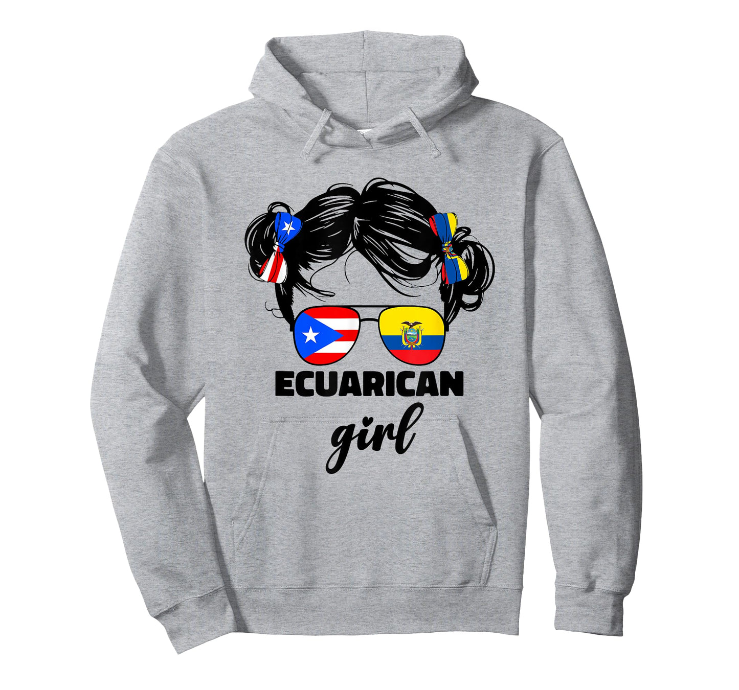 Half Ecuadorian And Puerto Rican Rico Ecuador Flag Kids Girl T-Shirt